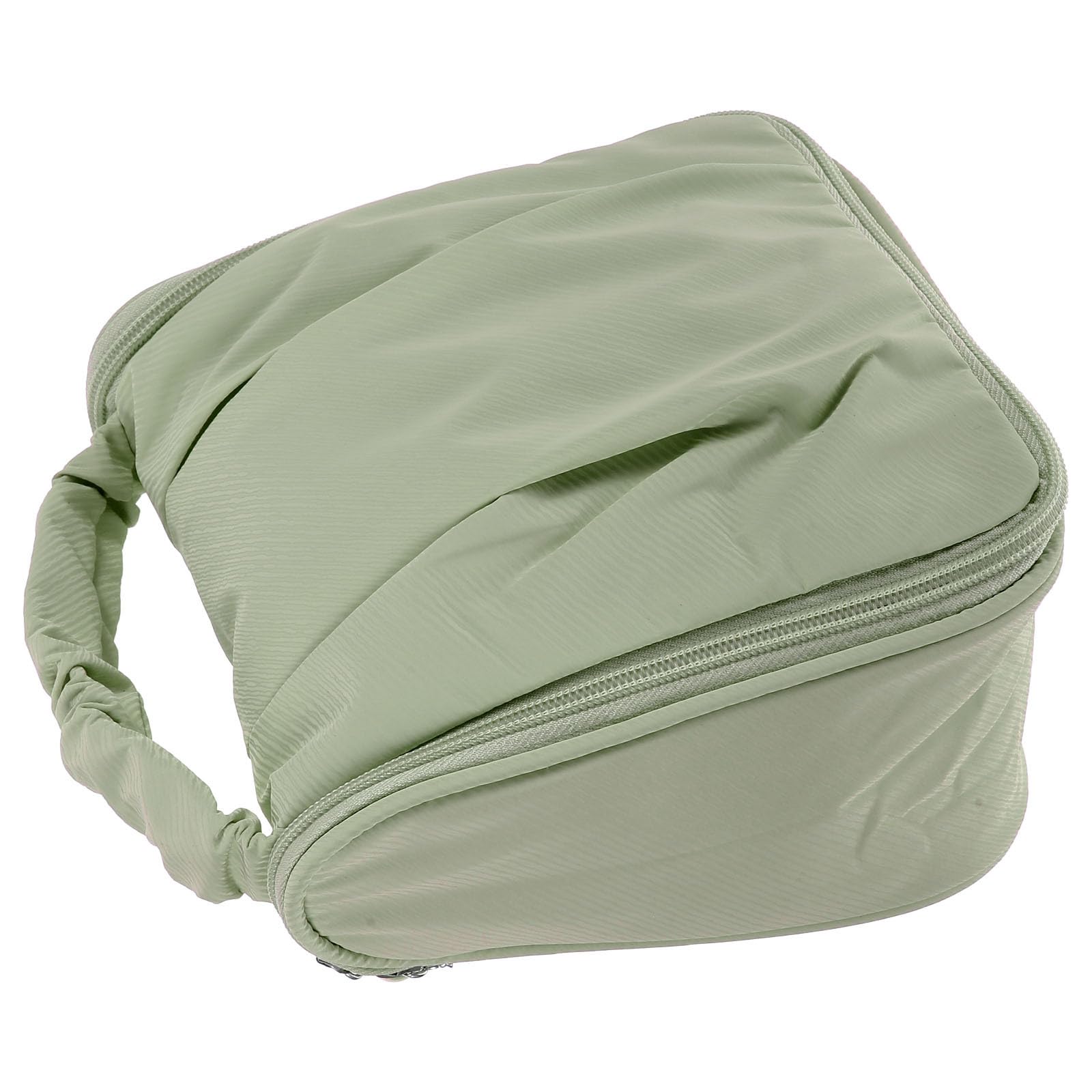 Healeved Large Capacity Cosmetic Travel Bag with Dry Wet Separation, Portable Makeup Organizer Bag for Women, Waterproof Green Toiletry Storage for Travel and Daily Use