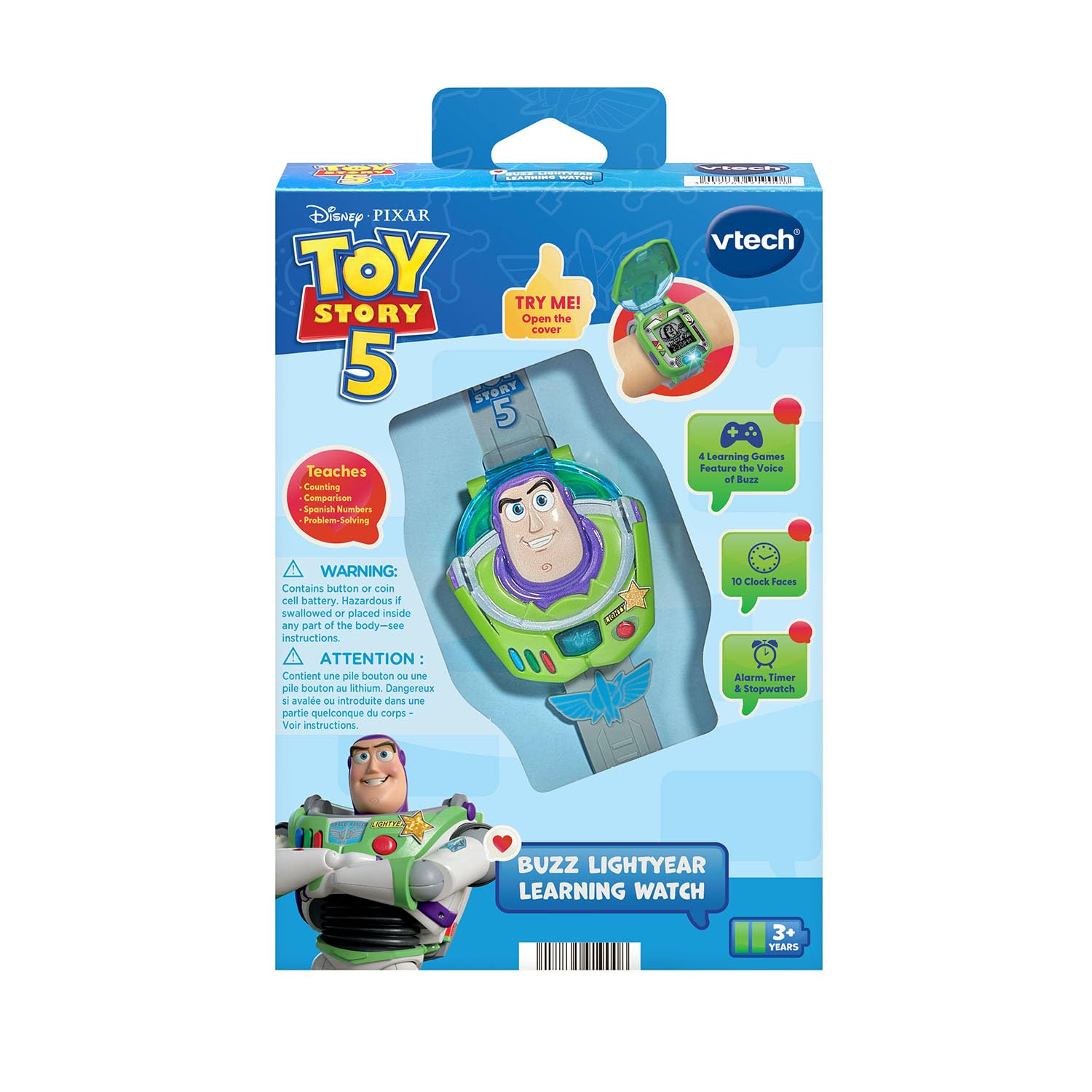 VTech Toy Story 5 Buzz Lightyear Learning Watch - View 7