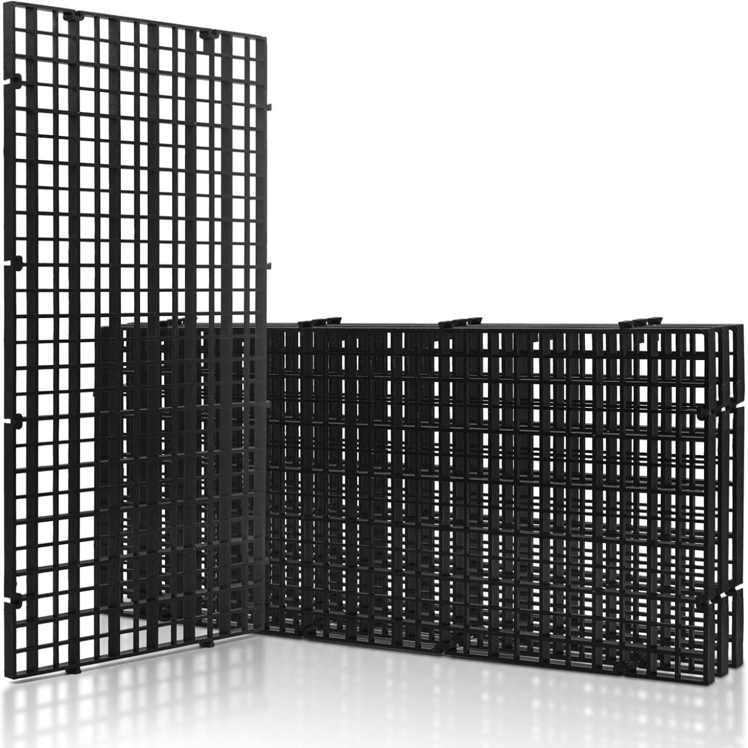 LINLAN 4-piece plastic aquarium grid and fish tank divider, 5.9x11.8 inches, for separating aquatic environments in fish tanks.