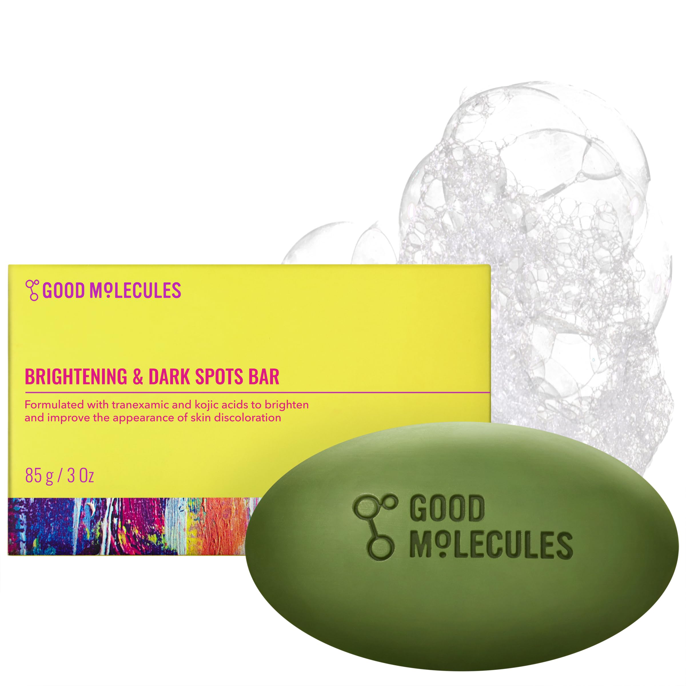 Good Molecules Brightening & Dark Spots Bar, Kojic Acid Soap, 3 - Product Imagery