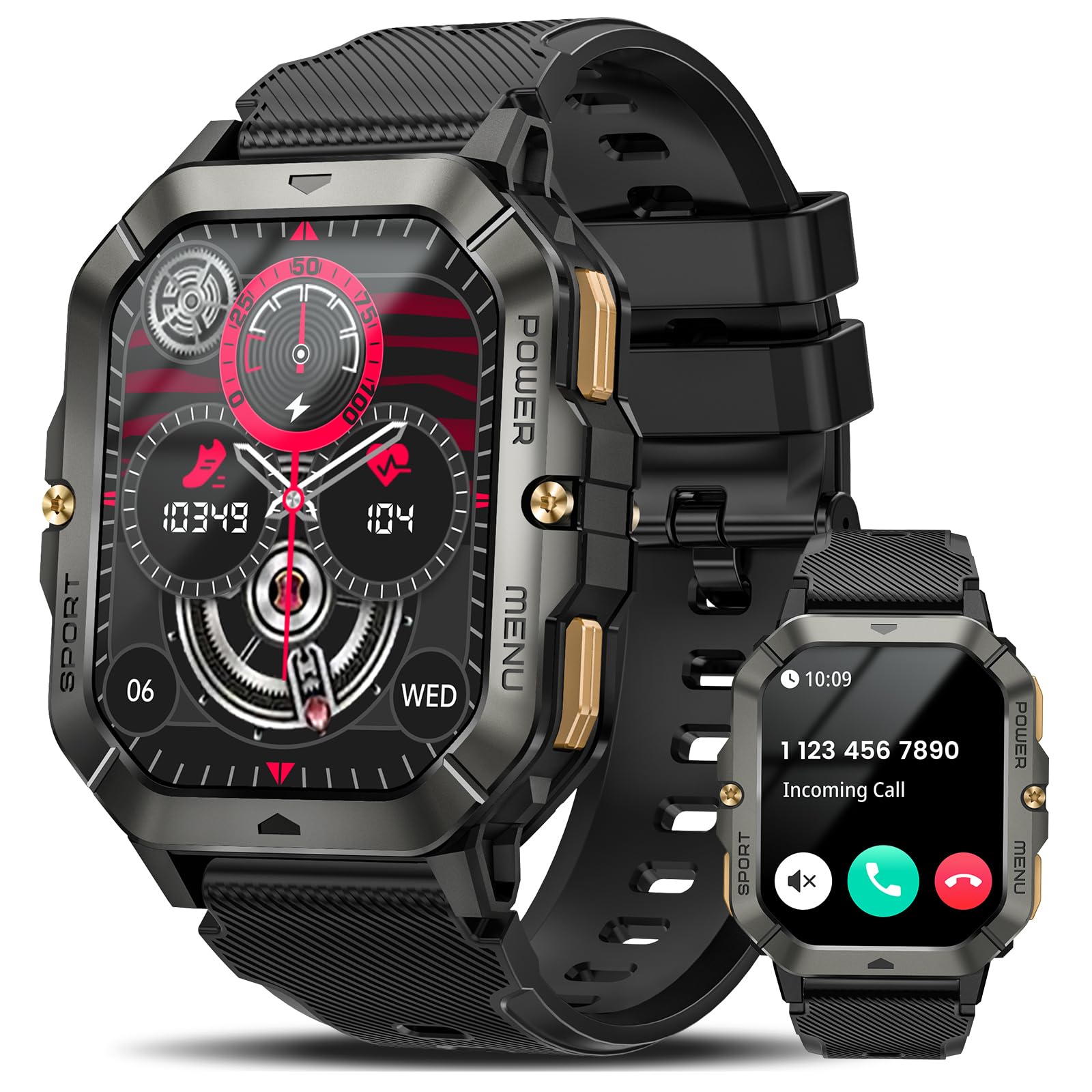 DEKELIFE Military Smart Watches for Men  , 2.02'' Fitness Smart Watch - View 1