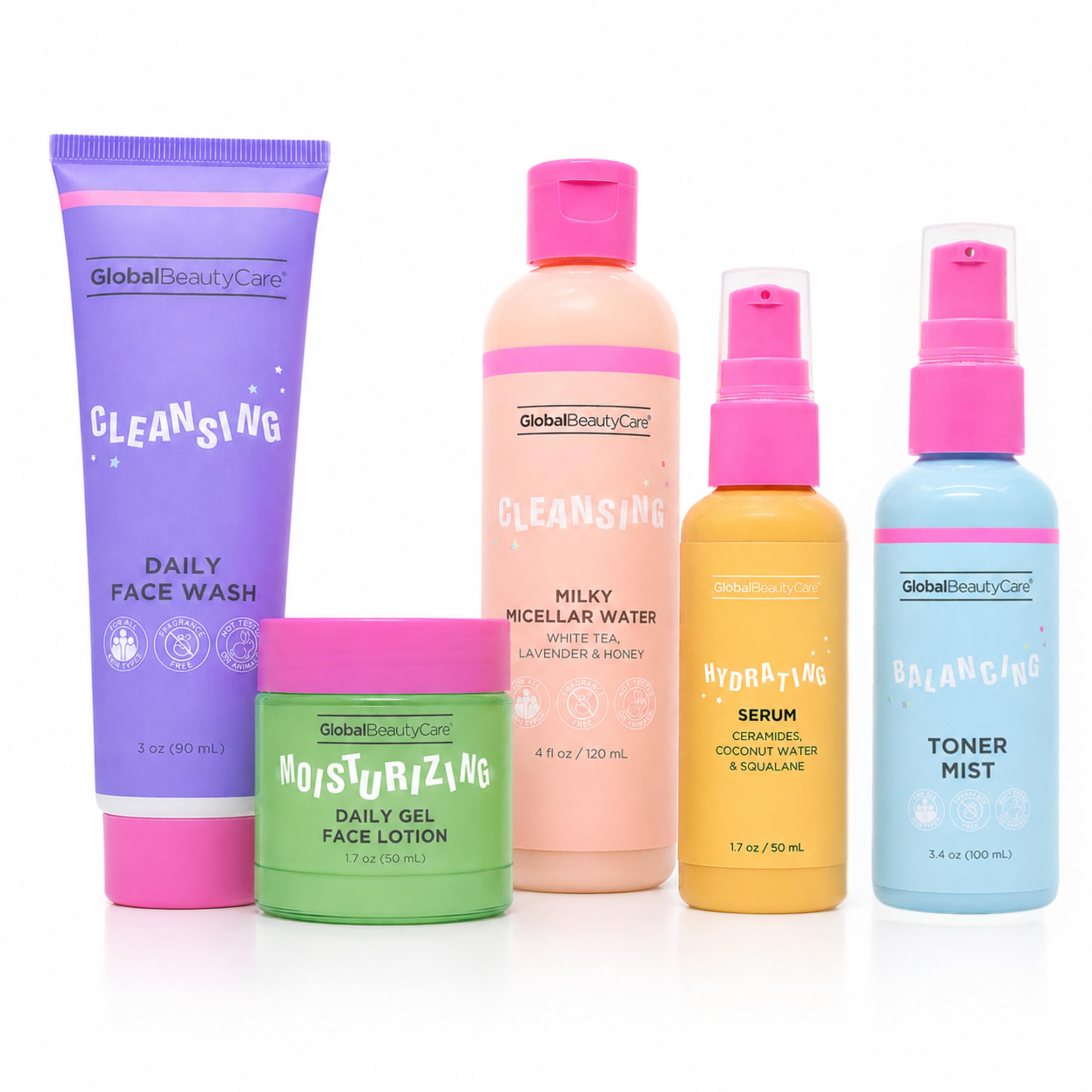 Global Beauty Care Glowing Vitamin C Skin Care Routine Bundle Kit - Global Beauty Care