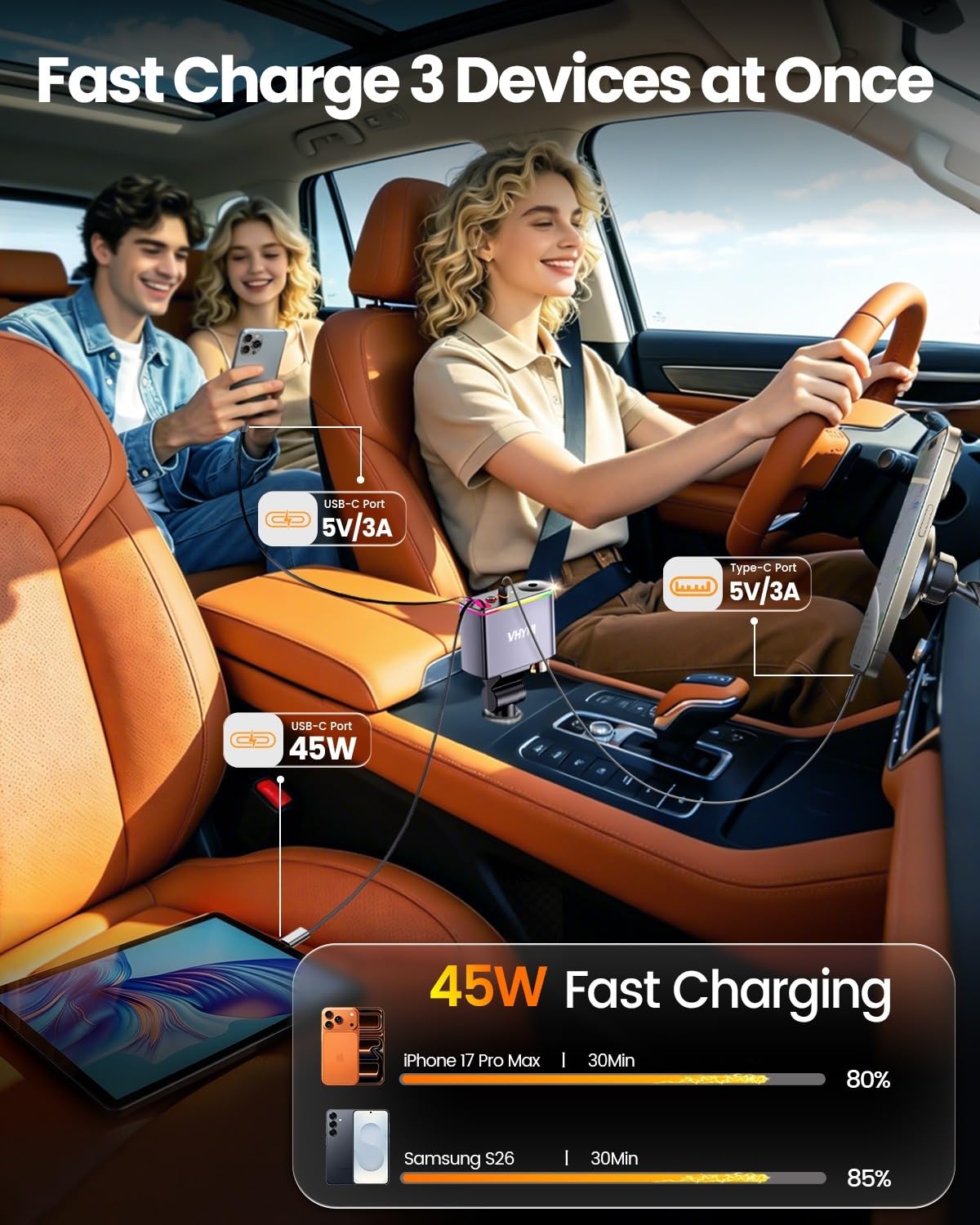 VHYNI Smart Car Air Freshener Diffuser Auto Car Diffuser - VHYNI Official Imagery - 8