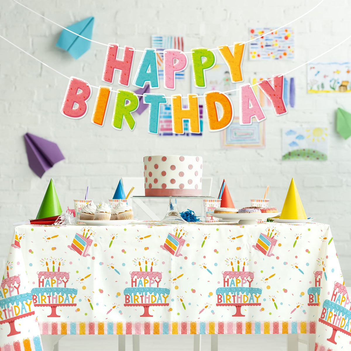 Happy Birthday Party Supplies Set for 25 Kit with Cake - Gatherfun Official Imagery - 7