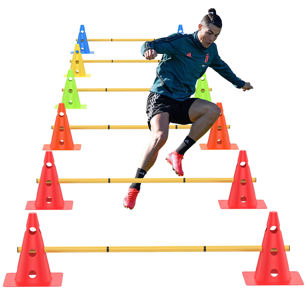 Football Training Cones Agility Soccer Cones Indoor Outdoor - Asyxstar Official Imagery - 1