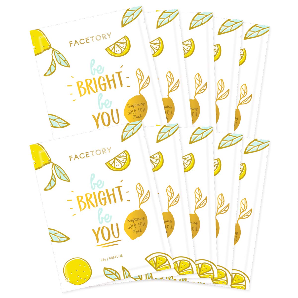 FACETORY Be Bright Be You Korean Face Mask Brightening Gold - FACETORY Official Product Imagery - 7