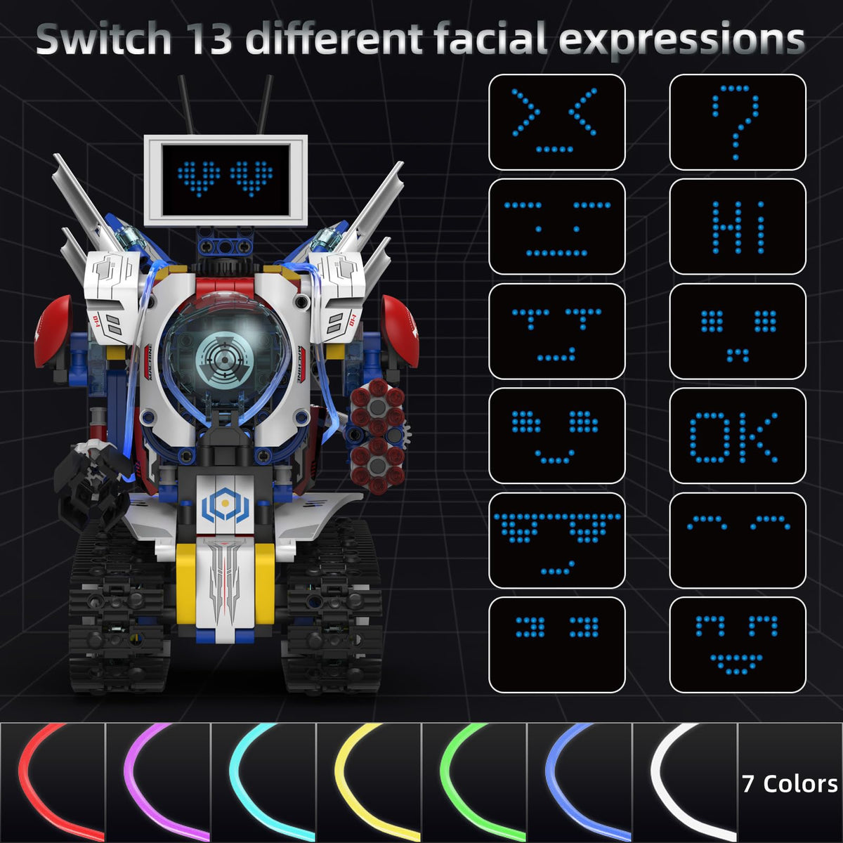 5 in 1 Robot Building Set with LED Display for Boys Kids - Suplanet Official Imagery - 5