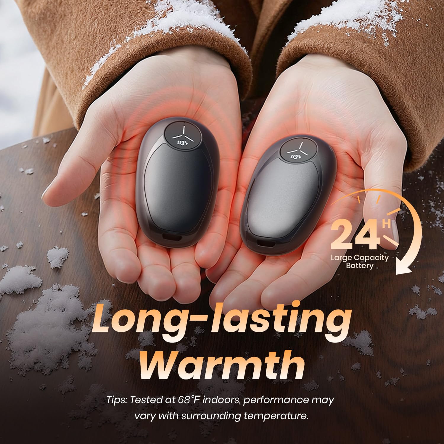 Riapow Hand Warmers Rechargeable 2 Pack Electric Hand Warmers Magnetic - View 3