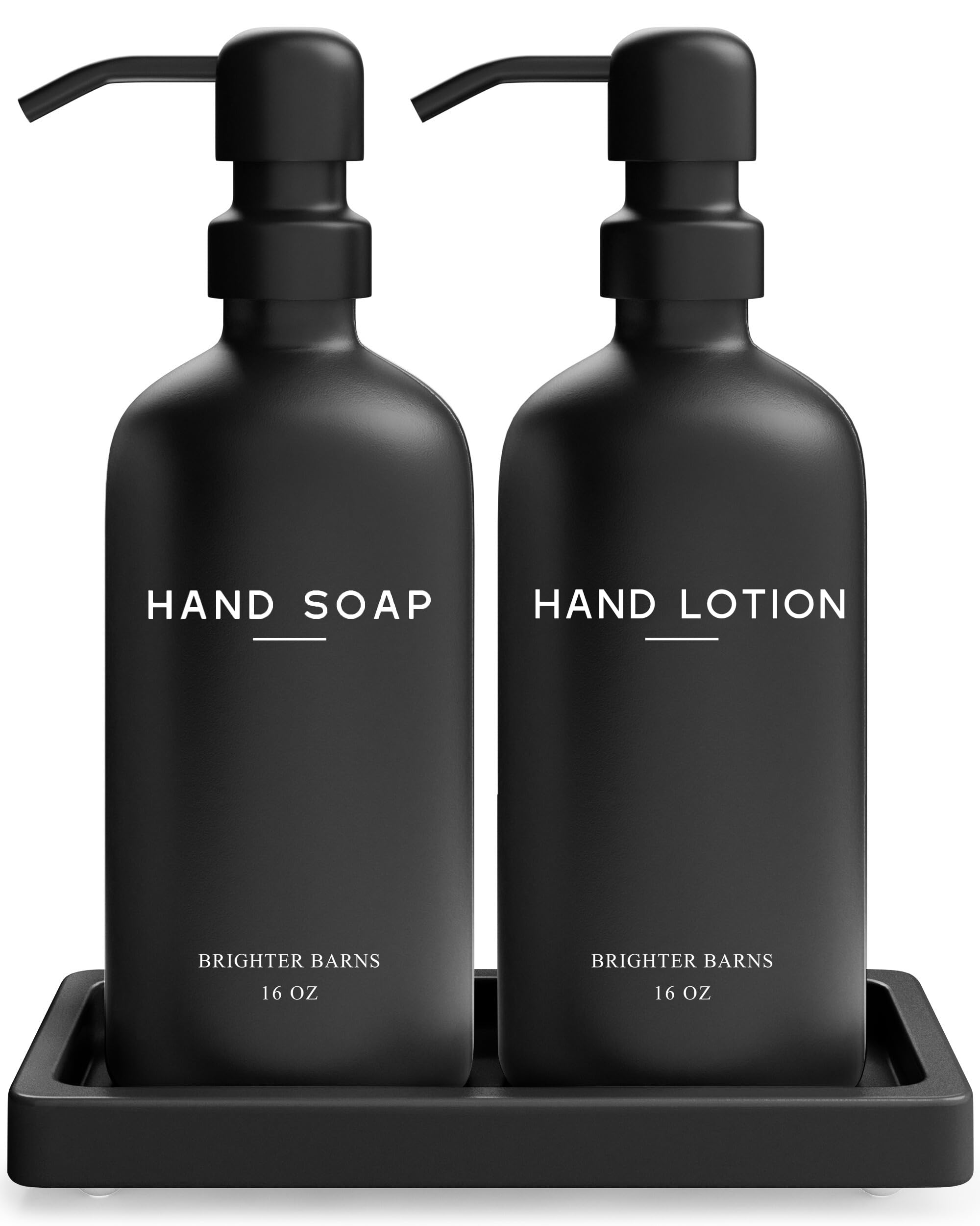 Luxury Glass Hand and Dish Soap Dispenser Set by Brighter Barns - - Brighter Barns Official Product View 10