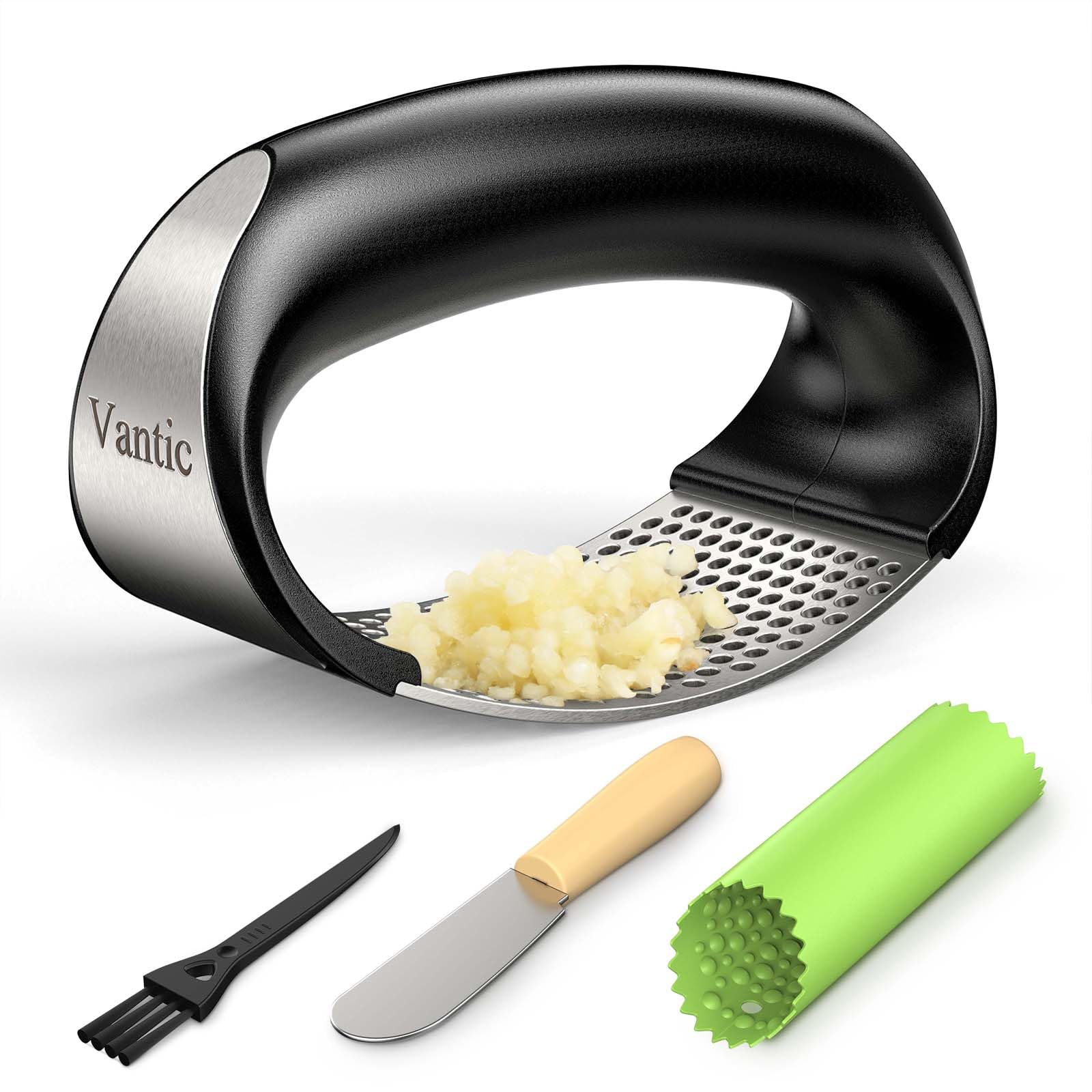 Vantic Garlic Press Rocker - Stainless Steel Garlic Crusher, Mincer an - View 1