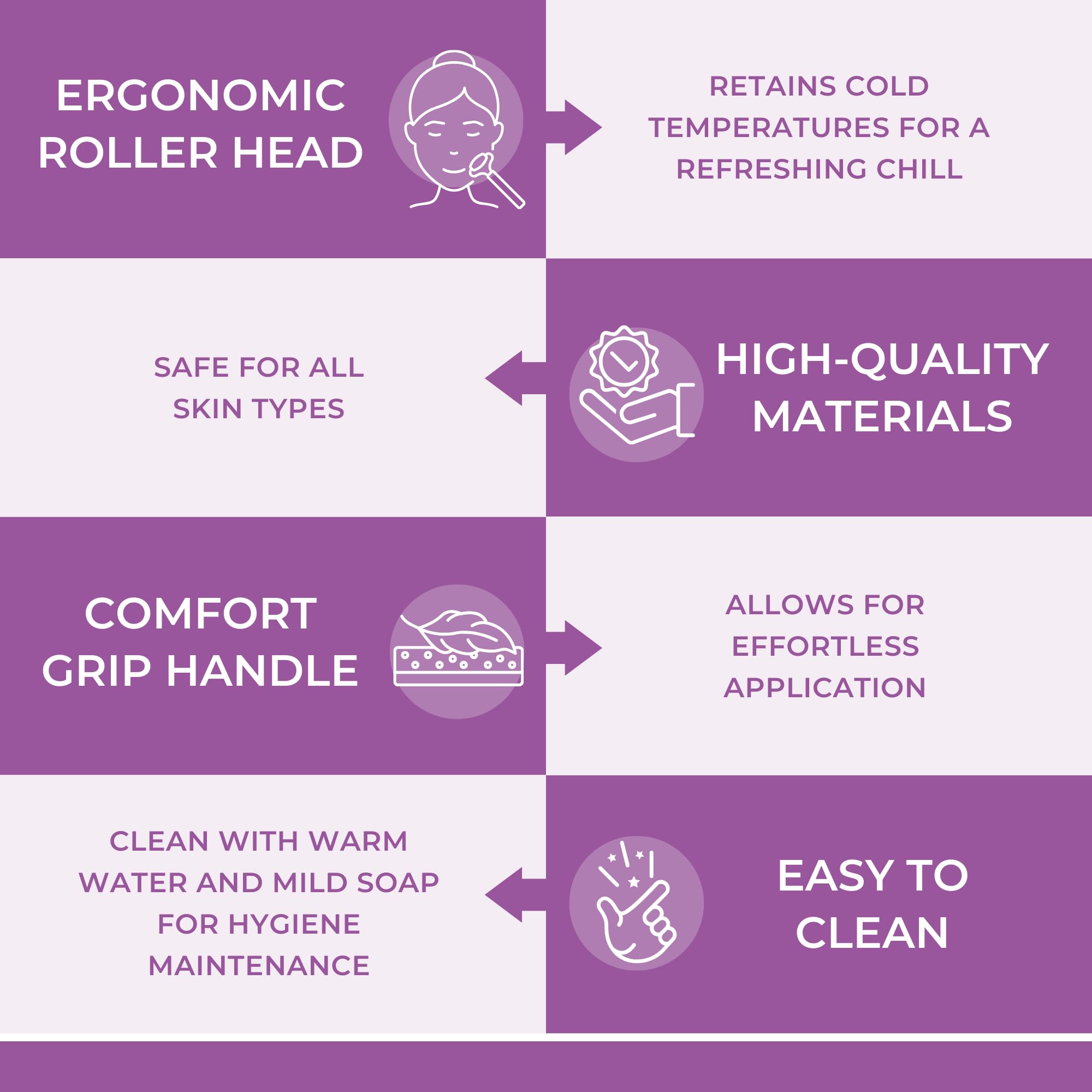 Skincare Ice Roller for Face - Facial Cold Massage Roller for Puffiness, Depuffing Eyes, Headaches, Muscle Pain, Skin Pores - Spa Accessories & Self Care Gift for Women, Daughter & Her Birthday