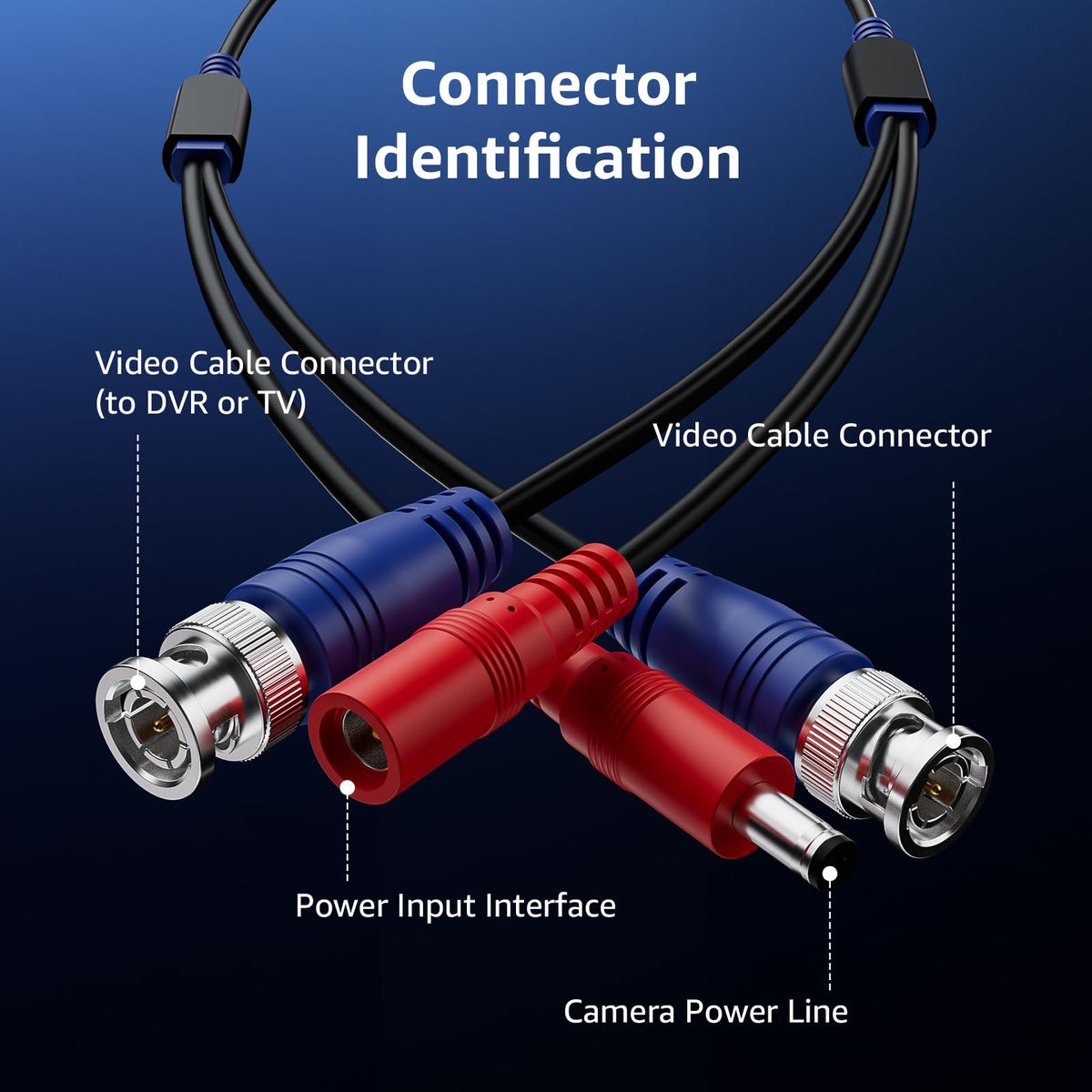 ANNKE 4 Pack 30M 100ft All in One Video Power Cables BNC - ANNKE Official Imagery - 7