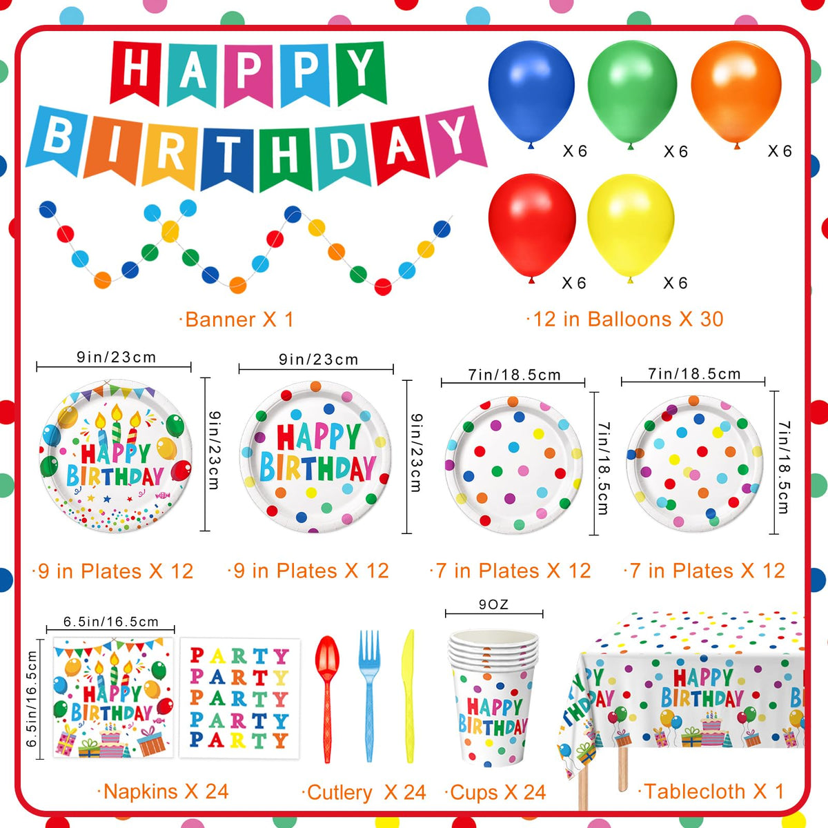 Happy Birthday Decorations - LINHAXM Official Imagery - 3