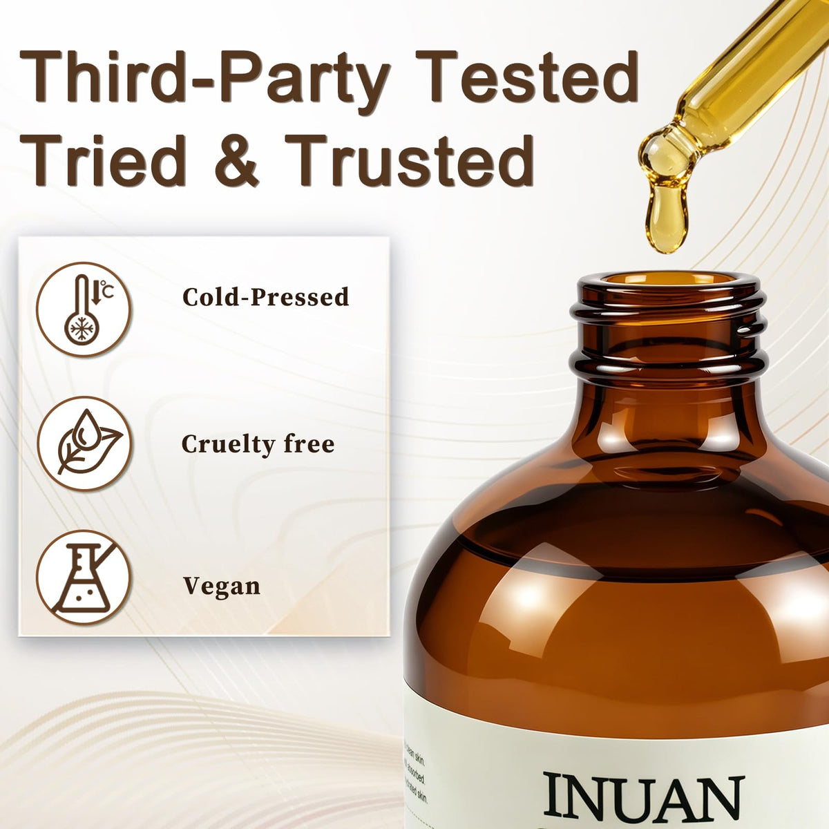 Organic Jojoba Oil USDA Certified Cold Pressed for Skin Hair - INUAN Official Imagery - 5