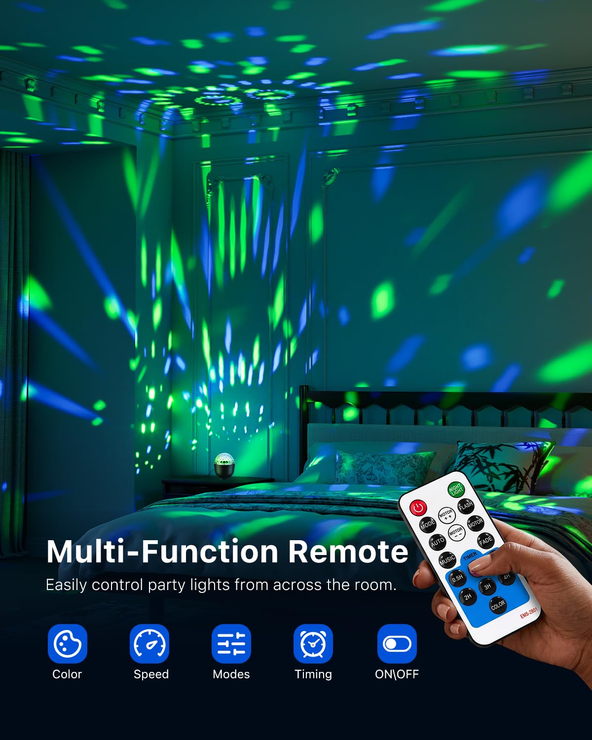 2 Pack Cupcake RGB Disco Ball Lights for Party Ambient Night - FALOVE Official Imagery - 6