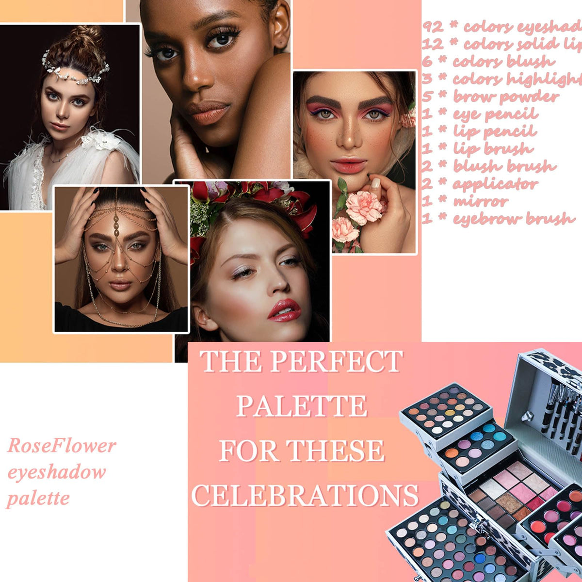 RoseFlower All in One Professional Makeup Kit Makeup Set - RoseFlower Official Imagery - 3