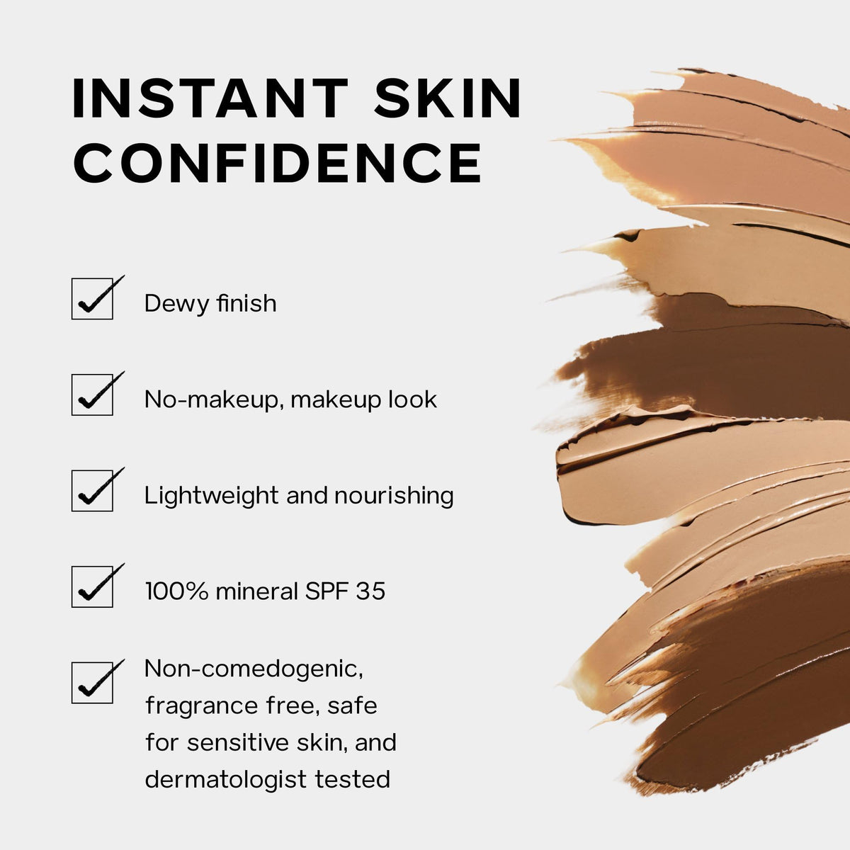 Saie Slip Tint Tinted Sunscreen for Face SPF 35 Three - Saie Official Imagery - 4