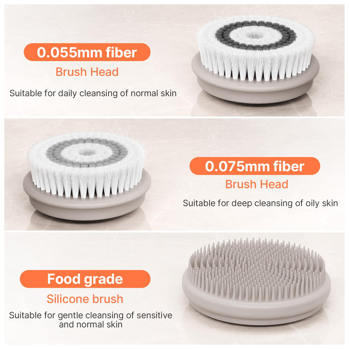 Face Scrubber with 3 Brush Heads 2 Speeds - TOUCHBeauty Official Imagery - 7