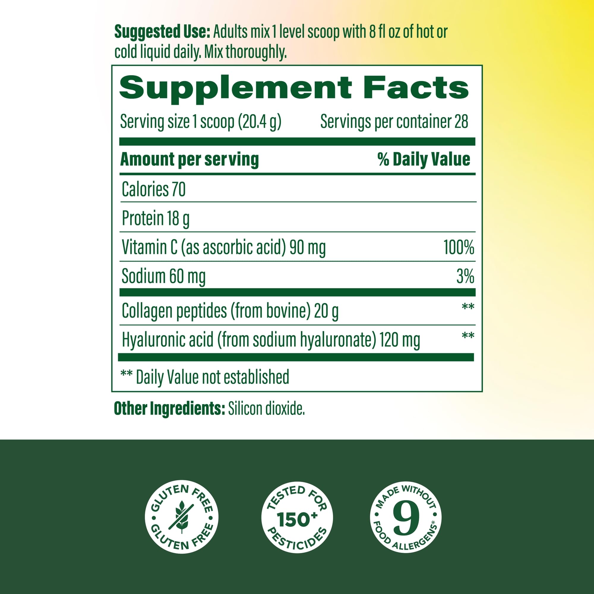 MegaFood Collagen Peptides Powder 20g Grass Fed Bovine - MegaFood Official Imagery - 4