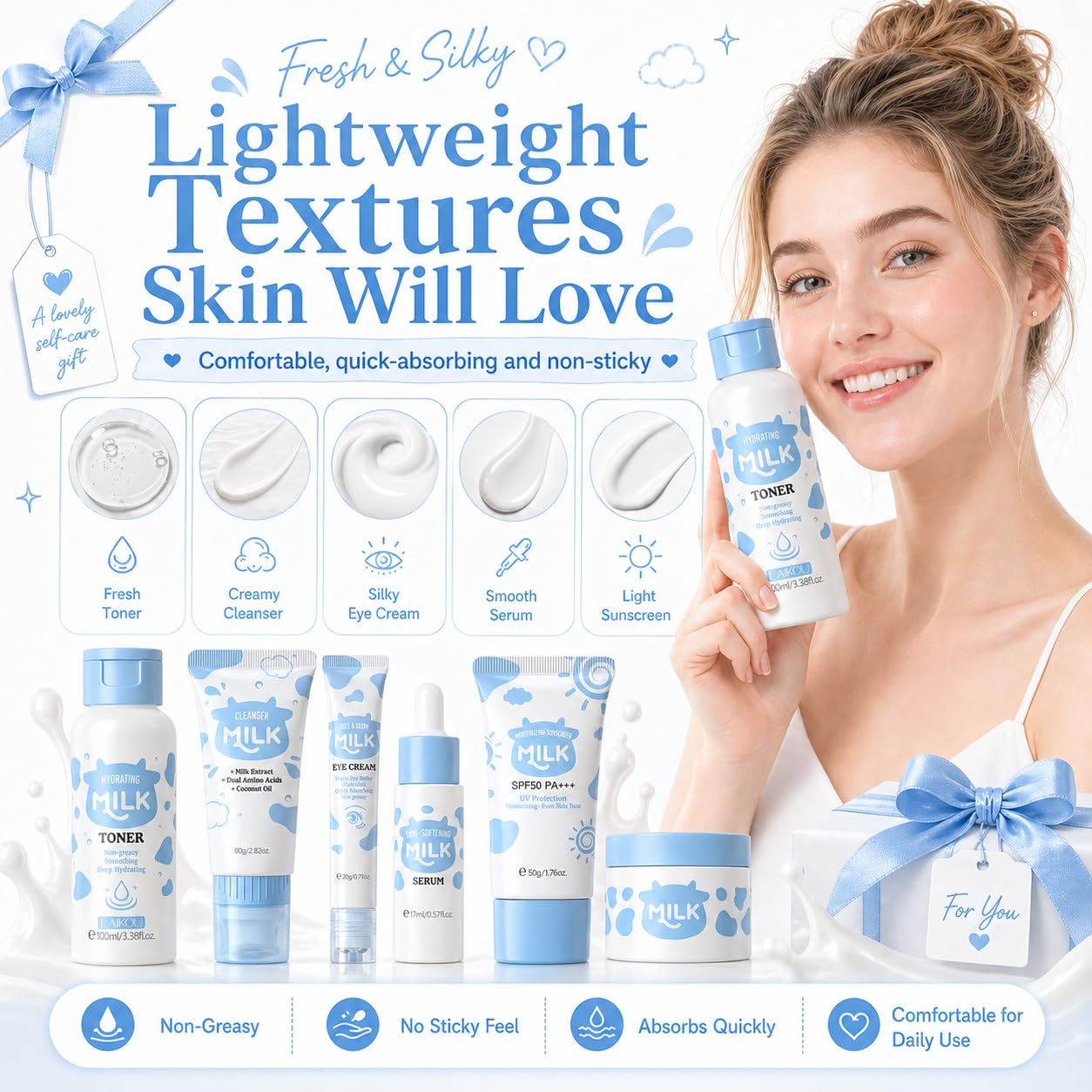 Milk Skincare Set For Women &amp; Girls, Hydrating Milk Skin - MrCuvaryas