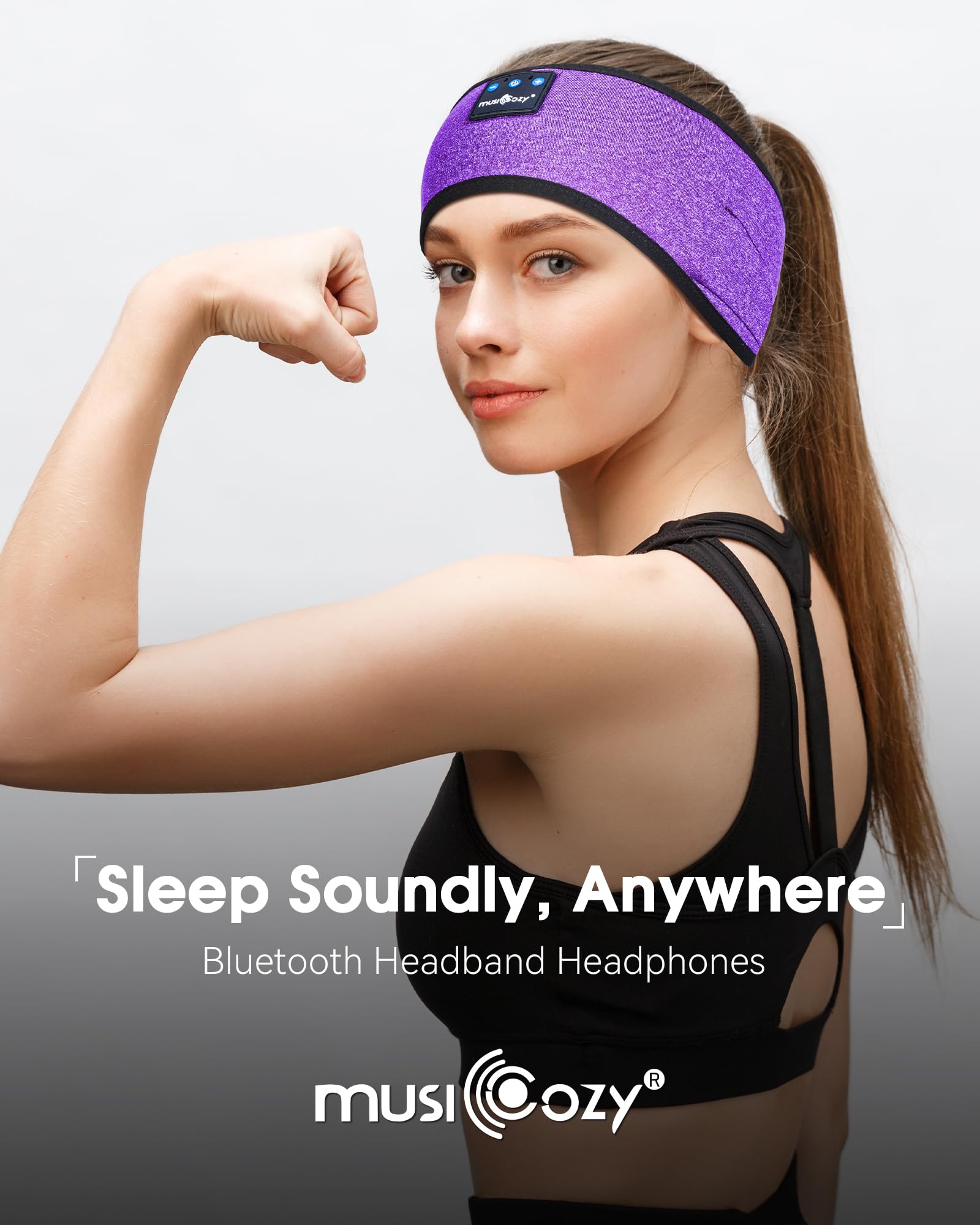 MUSICOZY Sleep Headphones Bluetooth Headband Headphones for Side Sleepers - MUSICOZY Official Product View 3