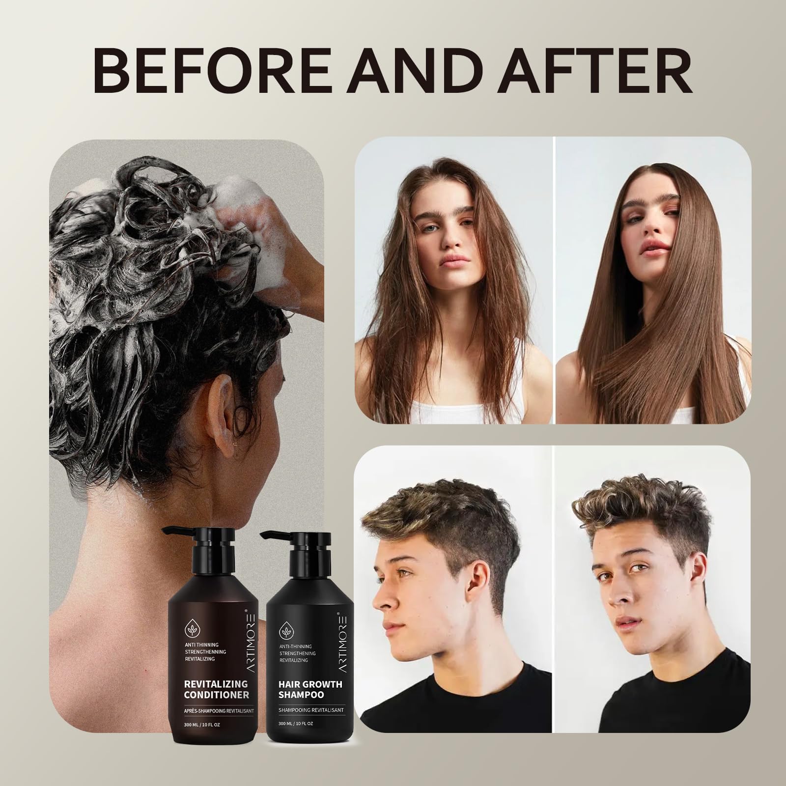 Hair Growth Shampoo and Conditioner Set for Women and Men - Artimore Official Imagery - 5