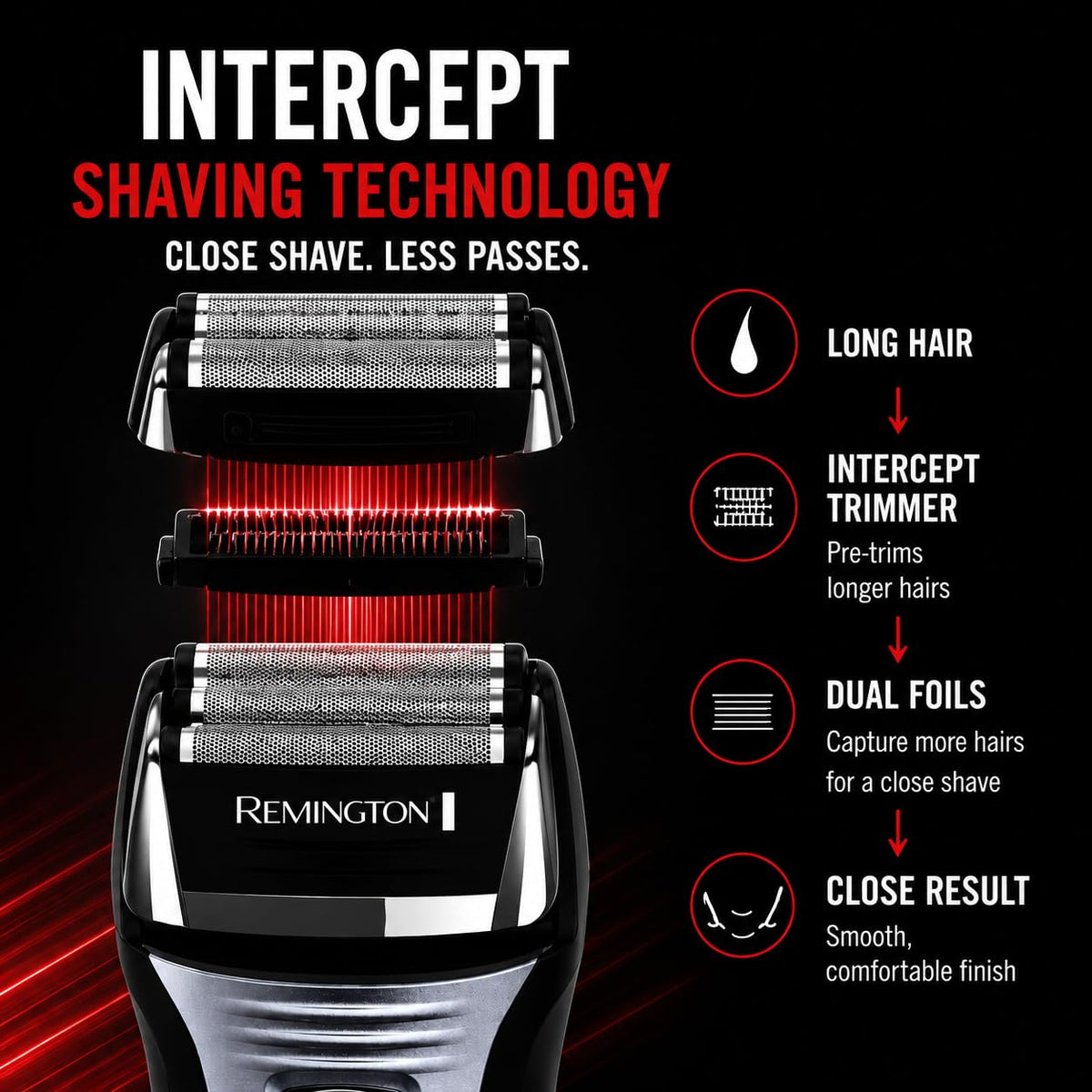 Remington F5 Power Series Foil Shaver for Men Cordless - Remington Official Imagery - 4