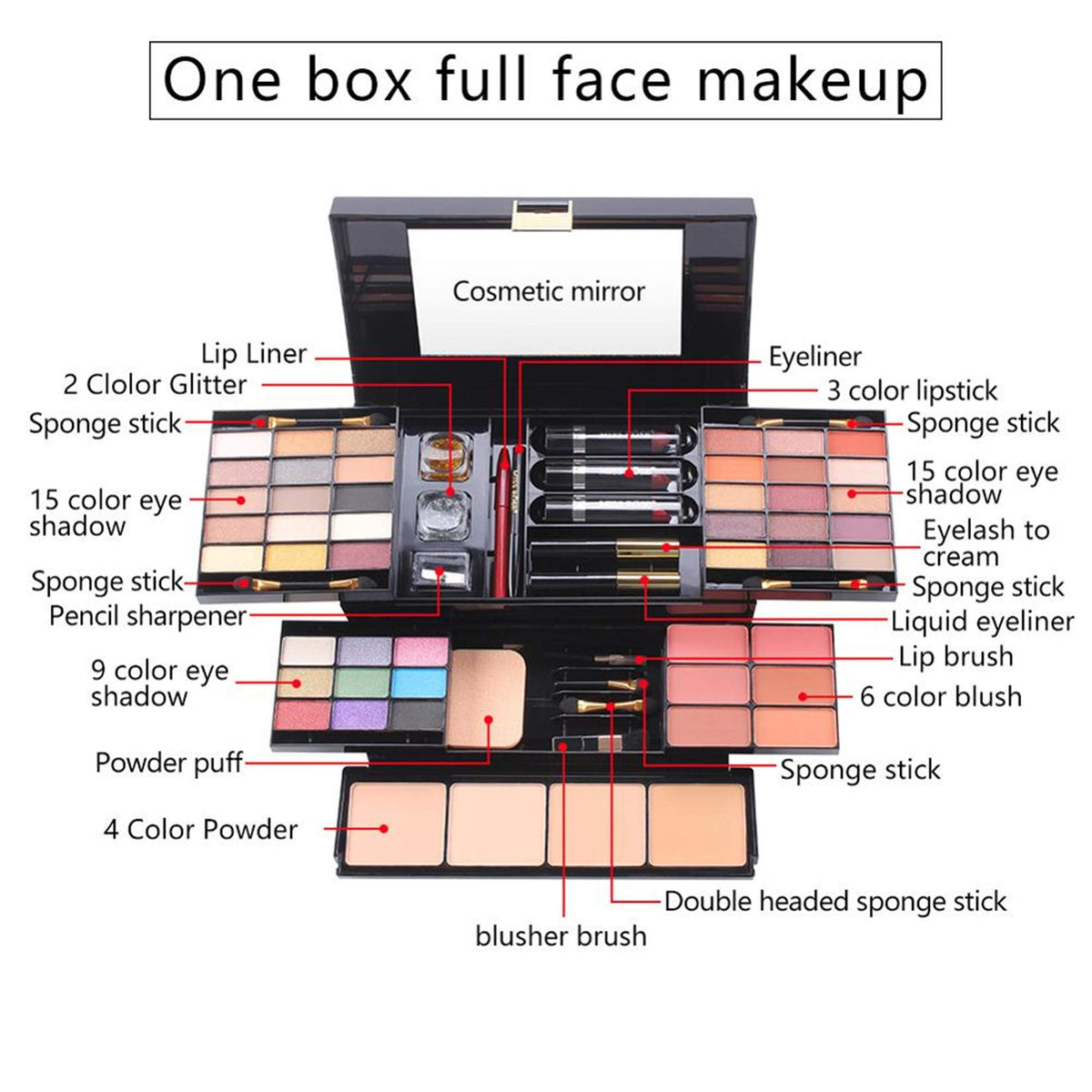 FantasyDay 54 Colors All in one Makeup Gift Set Holiday - FantasyDay Official Imagery - 6