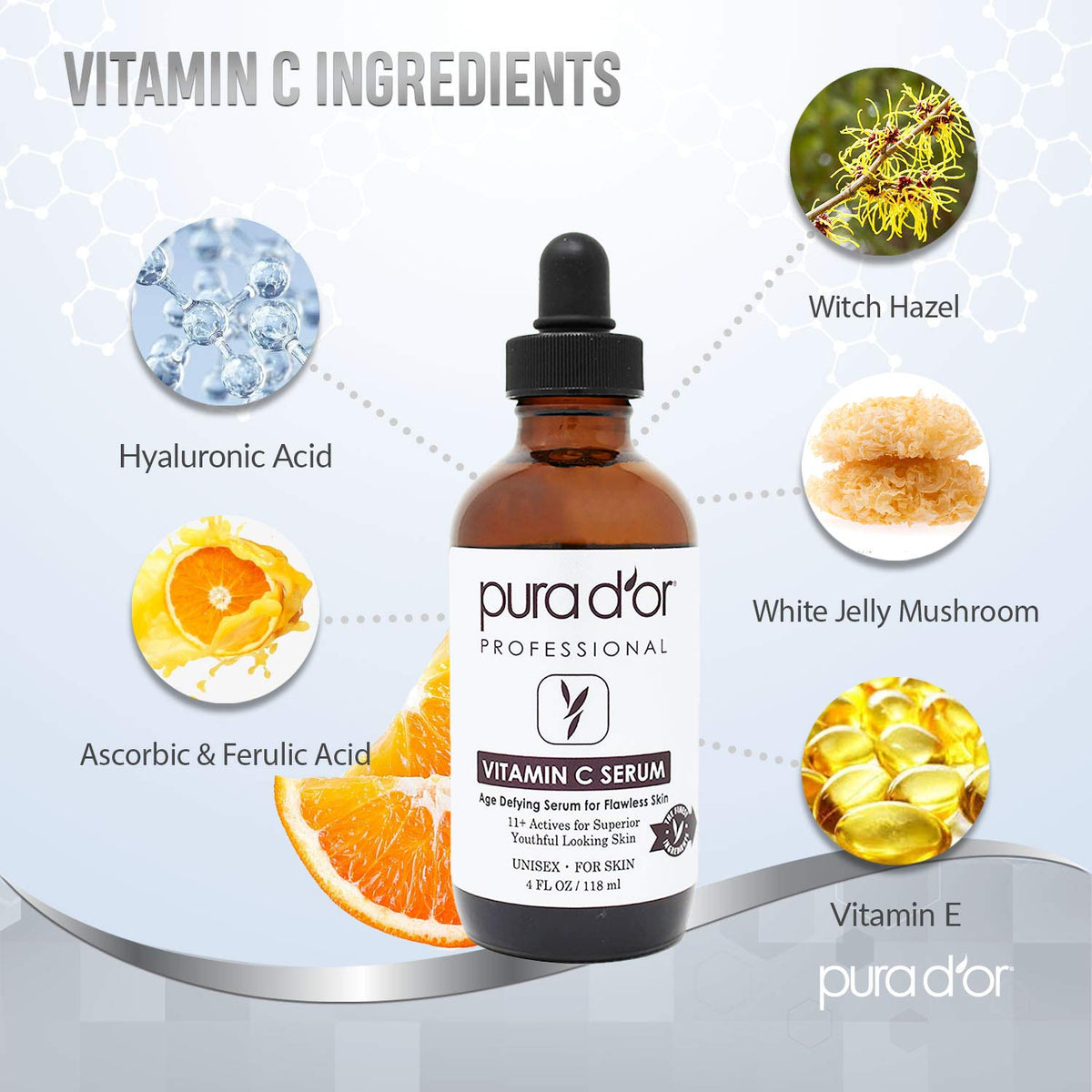 PURA D OR 25 Vitamin C Serum 4 Oz 0 25mm Derma Roller Set - PURA D'OR Official Imagery - 6