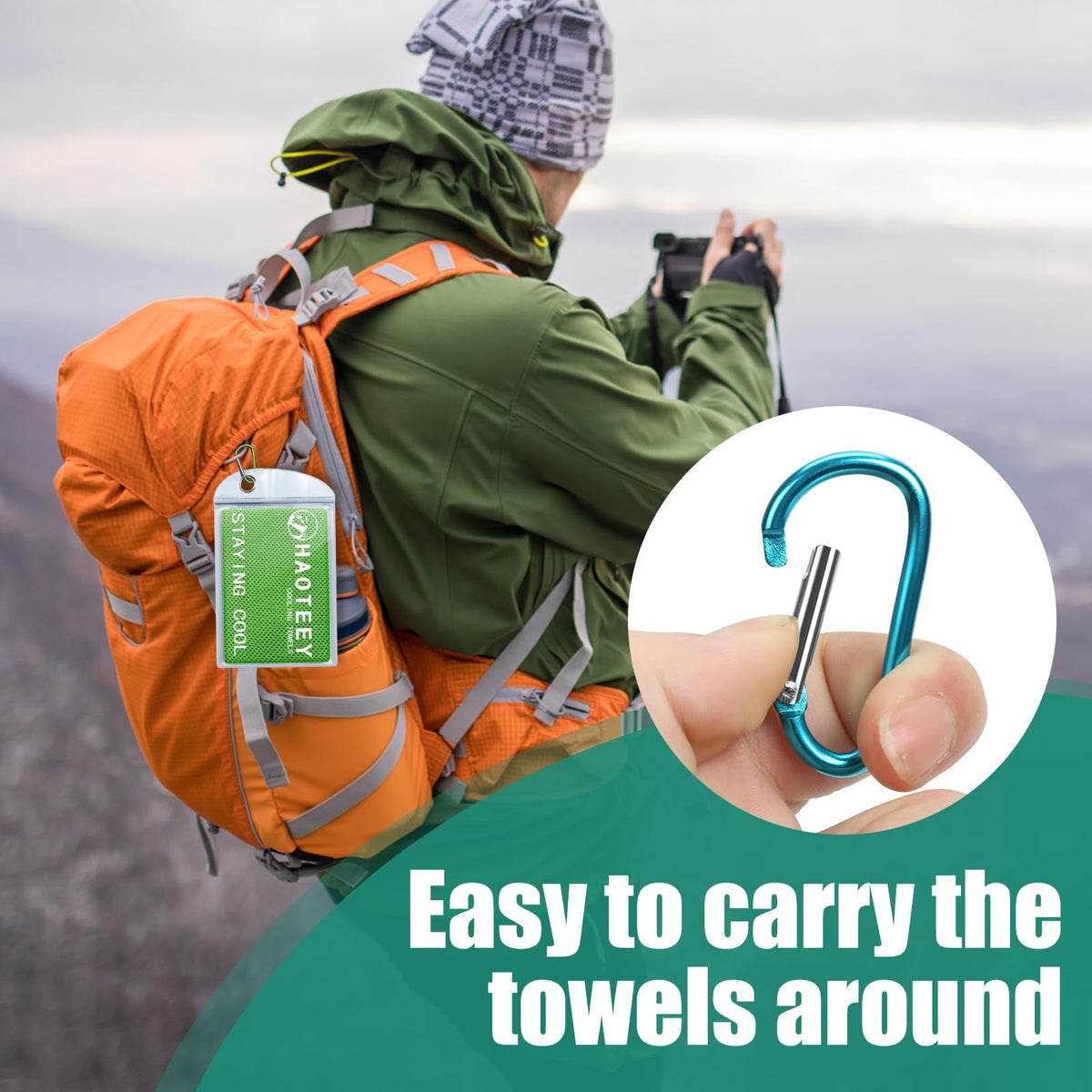 Cooling Towels Pack of 30 40 12 Neck Cool Towel Bulk Cold - Haoteey Official Imagery - 7