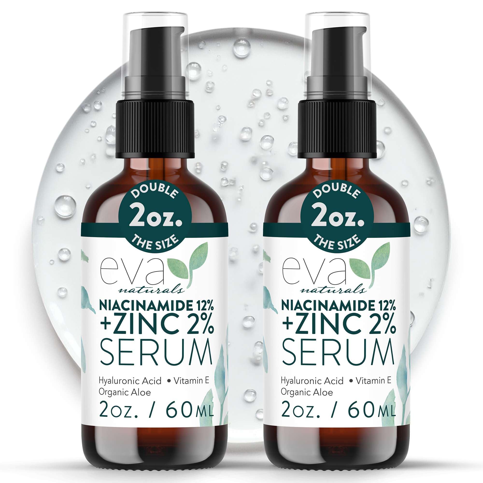 Eva Naturals Niacinamide 5% Serum, Hyaluronic Acid, Vitamin E - Eva Naturals