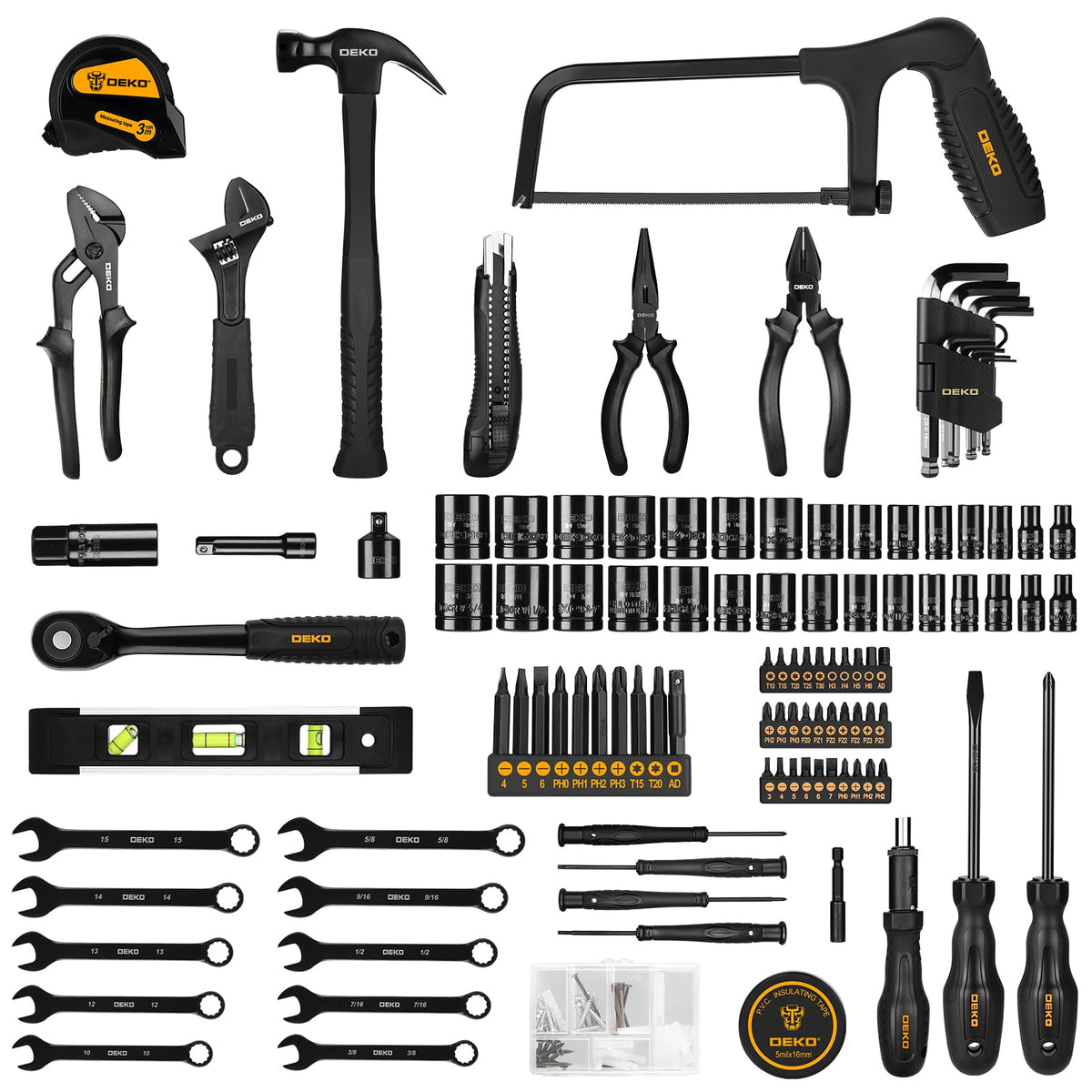 DEKOPRO 218 Piece General Household Hand Tool kit - DEKOPRO Official Imagery - 6