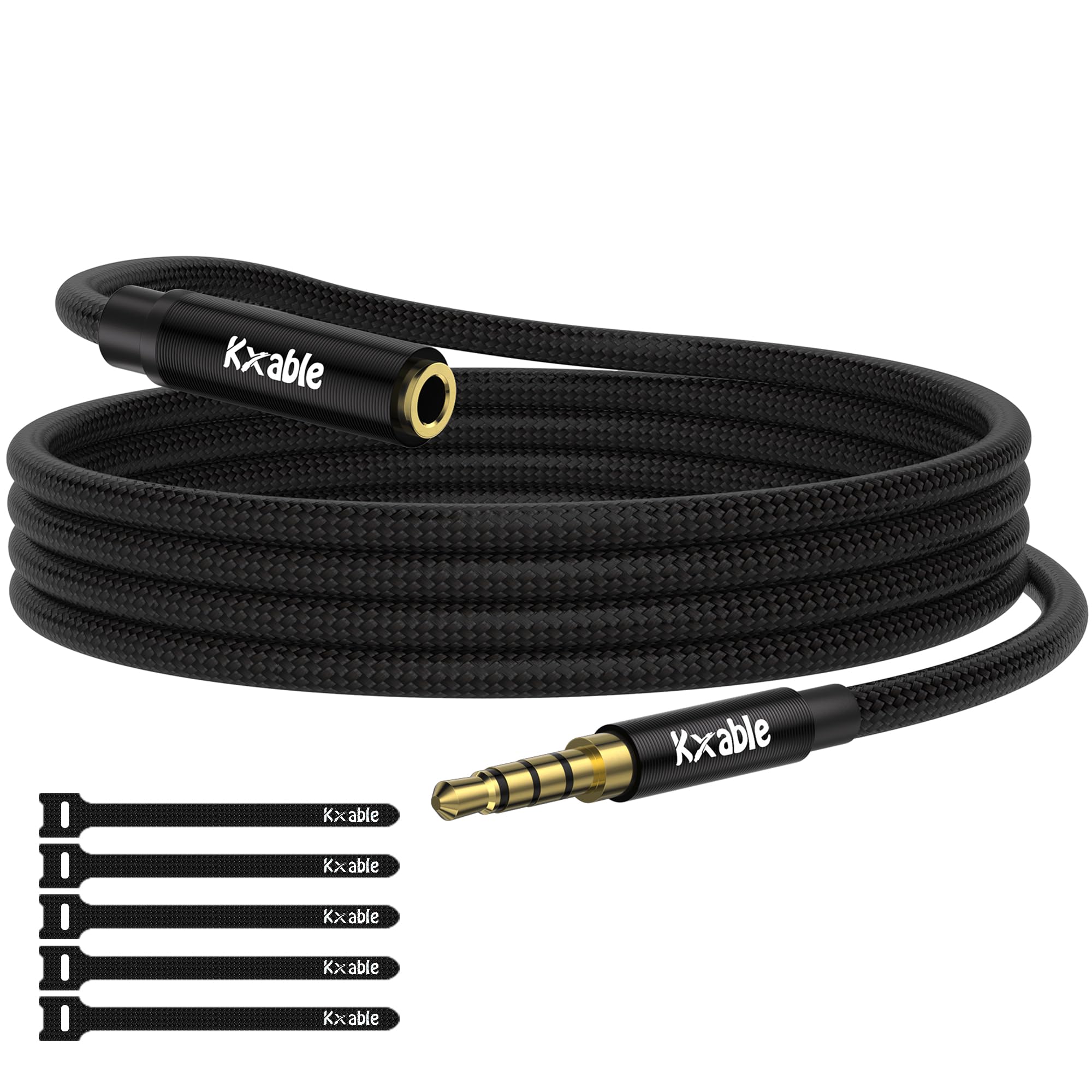 Kxable 3.5mm Headphone Extension Cable 20FT, 4 Pole TRRS 1/8 inch by Kxable - Angle View 2