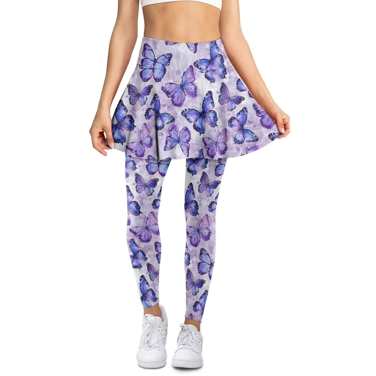 Women s Tennis Leggings with Skirts and Pockets - WHUVUMFY Official Imagery - 2