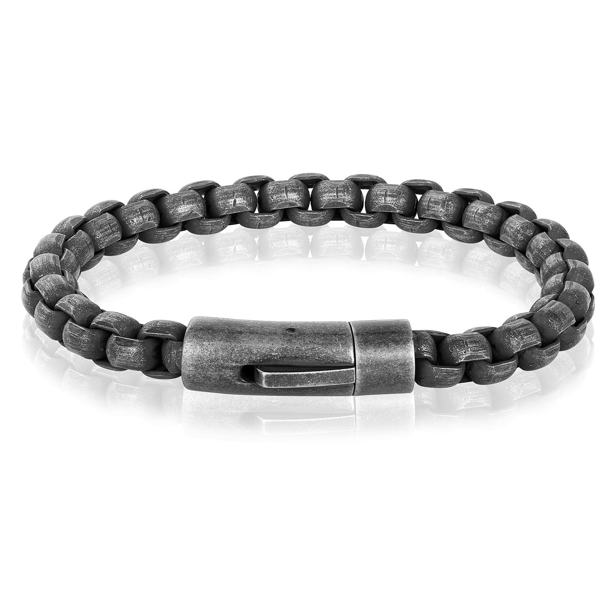 Invicta Jewelry Men s Polished Box Chain Steel Cuff Bracelet - Invicta Official Imagery - 6
