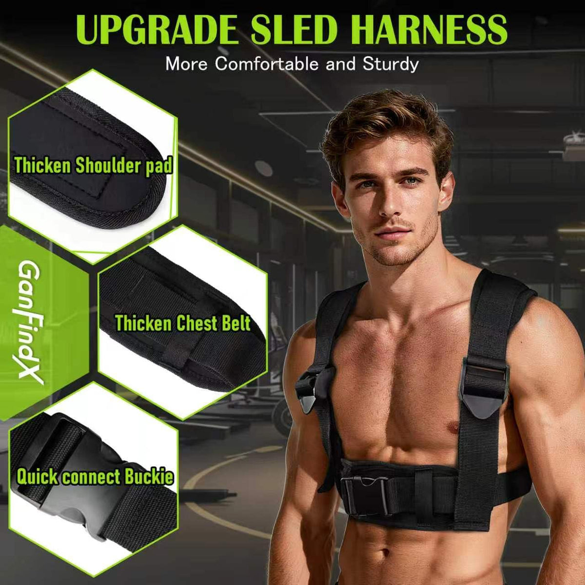 GanFindX Weight Sled Workout Sled for Athletic Fitness - GanFindX Official Imagery - 7