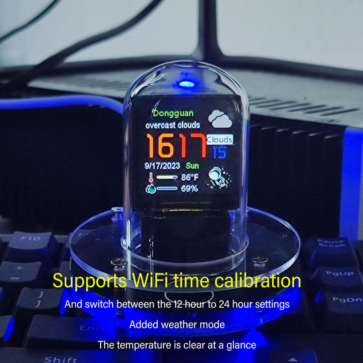 Nixie Tube Clock Simulation Full Color LCD Screen Support - Premium Selection Official Imagery - 6
