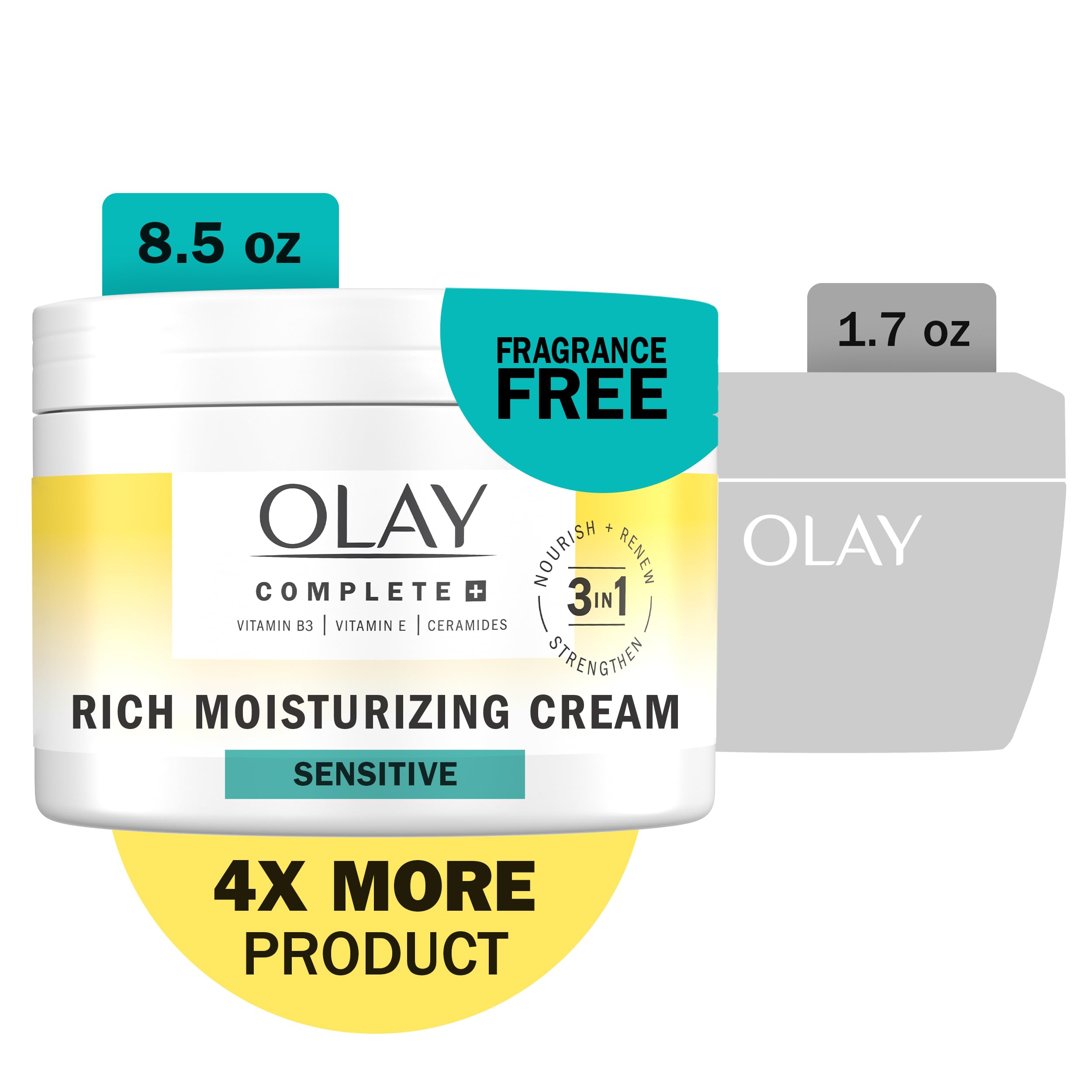 Olay Face Moisturizer, Complete+ Rich Moisturizing Cream - Olay