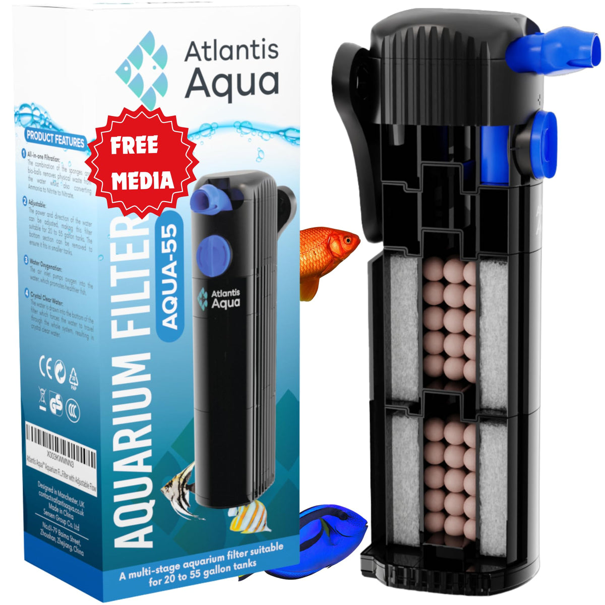 55 Gallon Fish Tank Filter to 100 Gallon Fish Tank Filter - Atlantis Aqua Official Imagery - 8