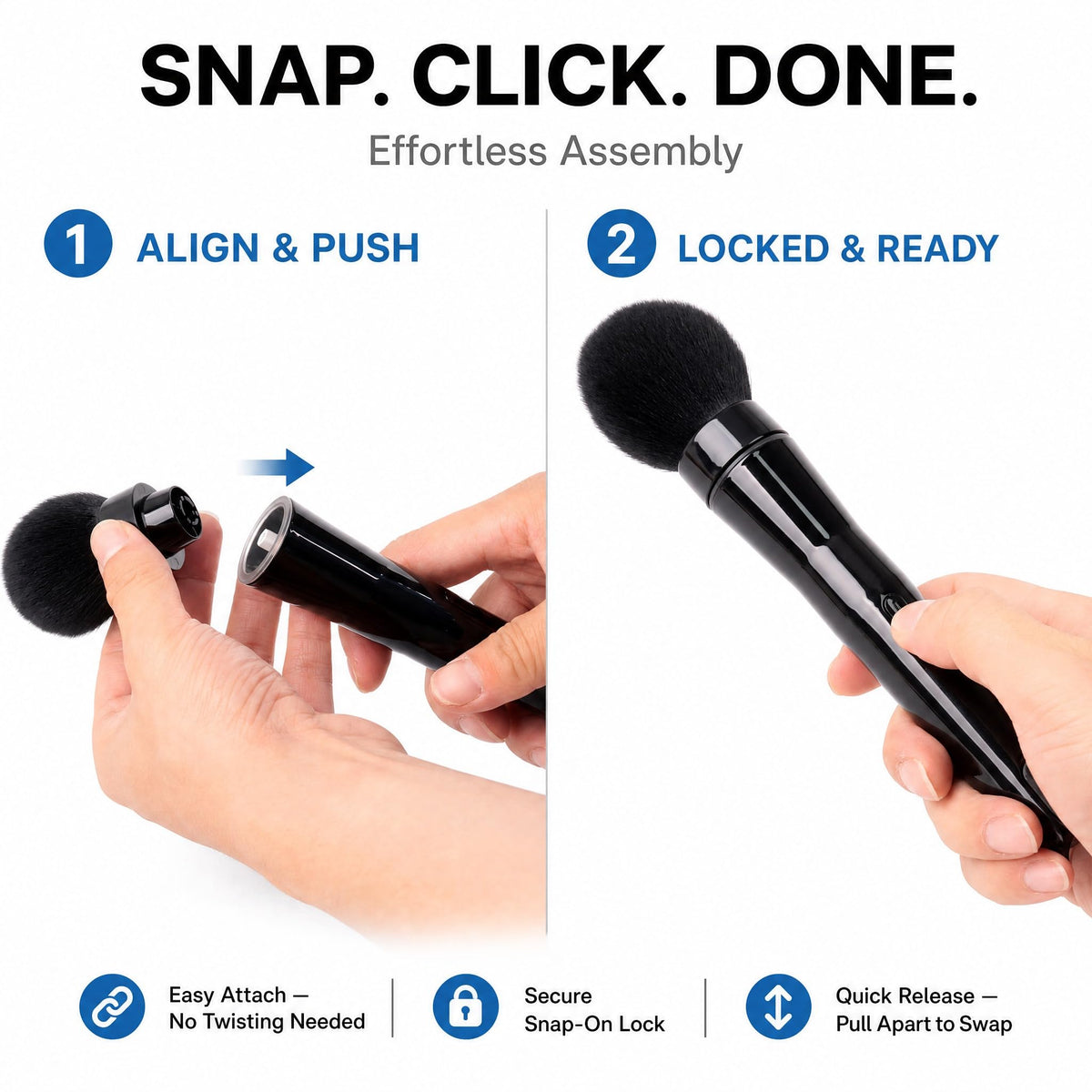360 Electric Makeup Brush with 2 Replaceable Brush Heads 2 - Beauty Star Official Imagery - 7