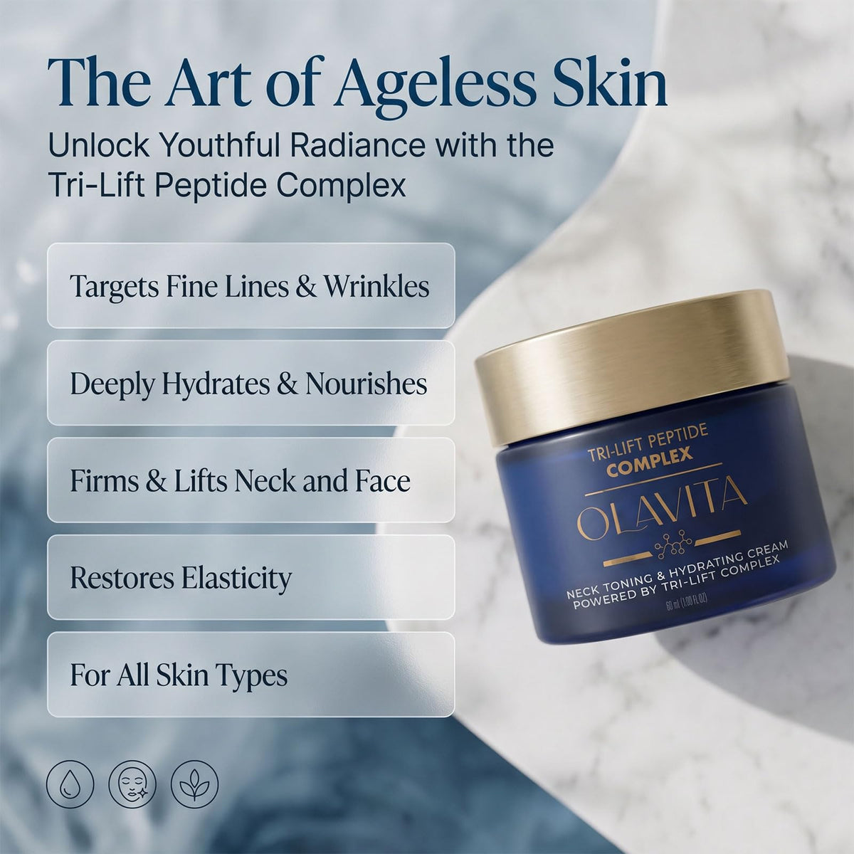 2026 New Upgraded Olavita Tri Lift Peptide Complex Cream - GosBio Official Imagery - 3