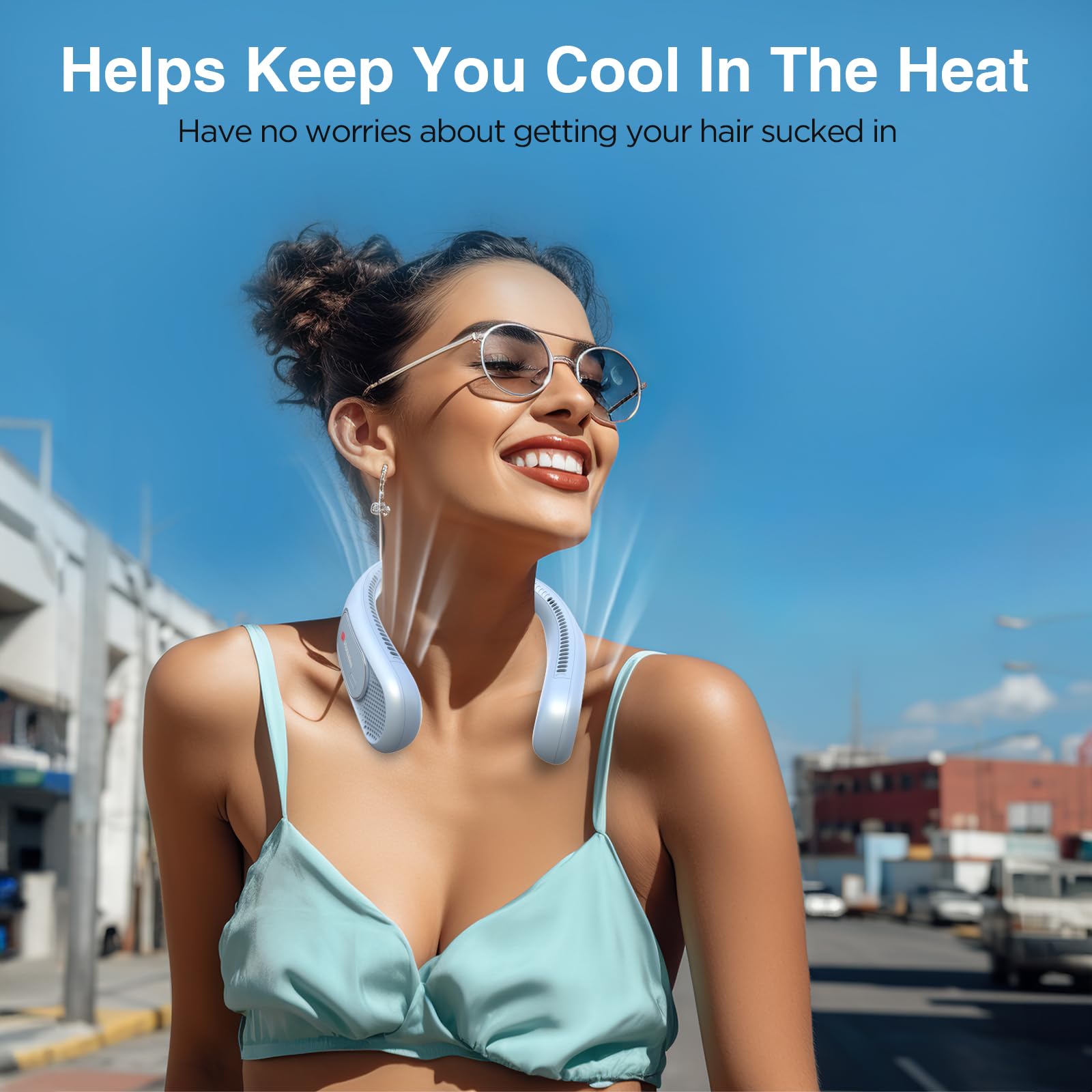 Hotsales Neck Fan, Bladeless Fan That Blows Cold Air, Portable Recharg - View 3
