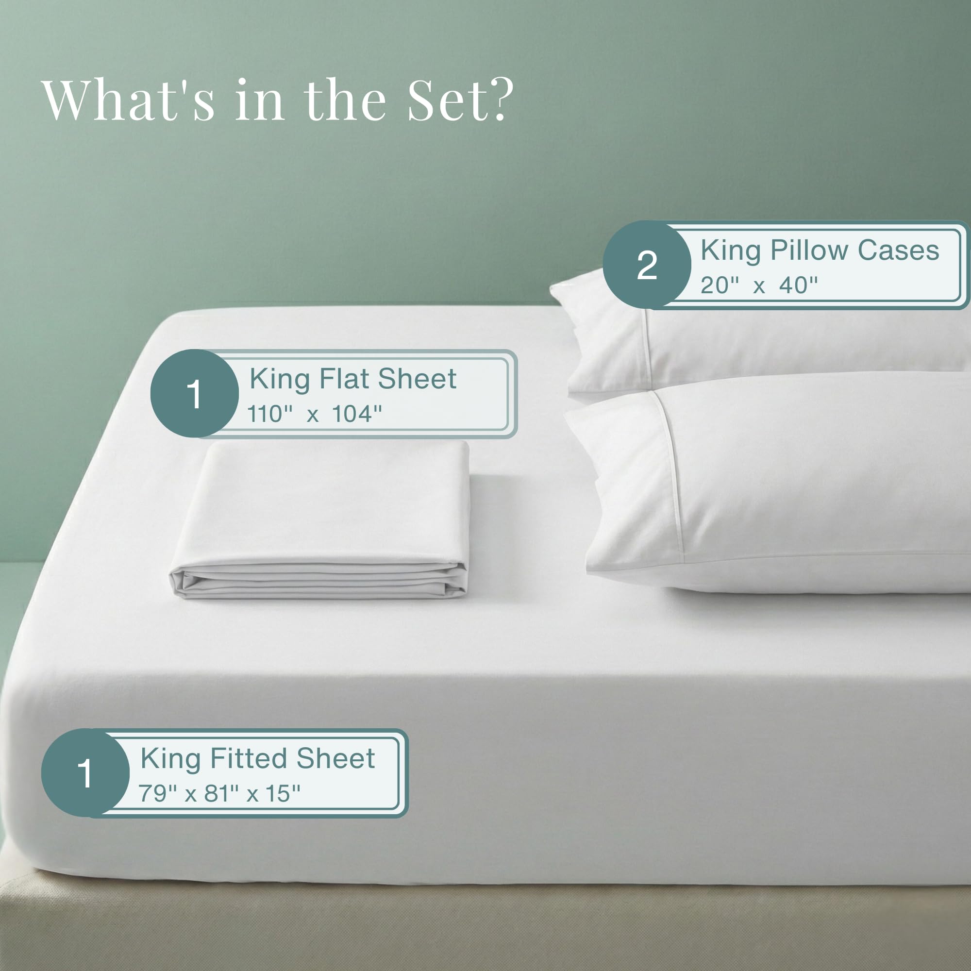 CHATEAU HOME COLLECTION 100% Egyptian Cotton Sheets King Size She - CHATEAU HOME COLLECTION Official Product View 3
