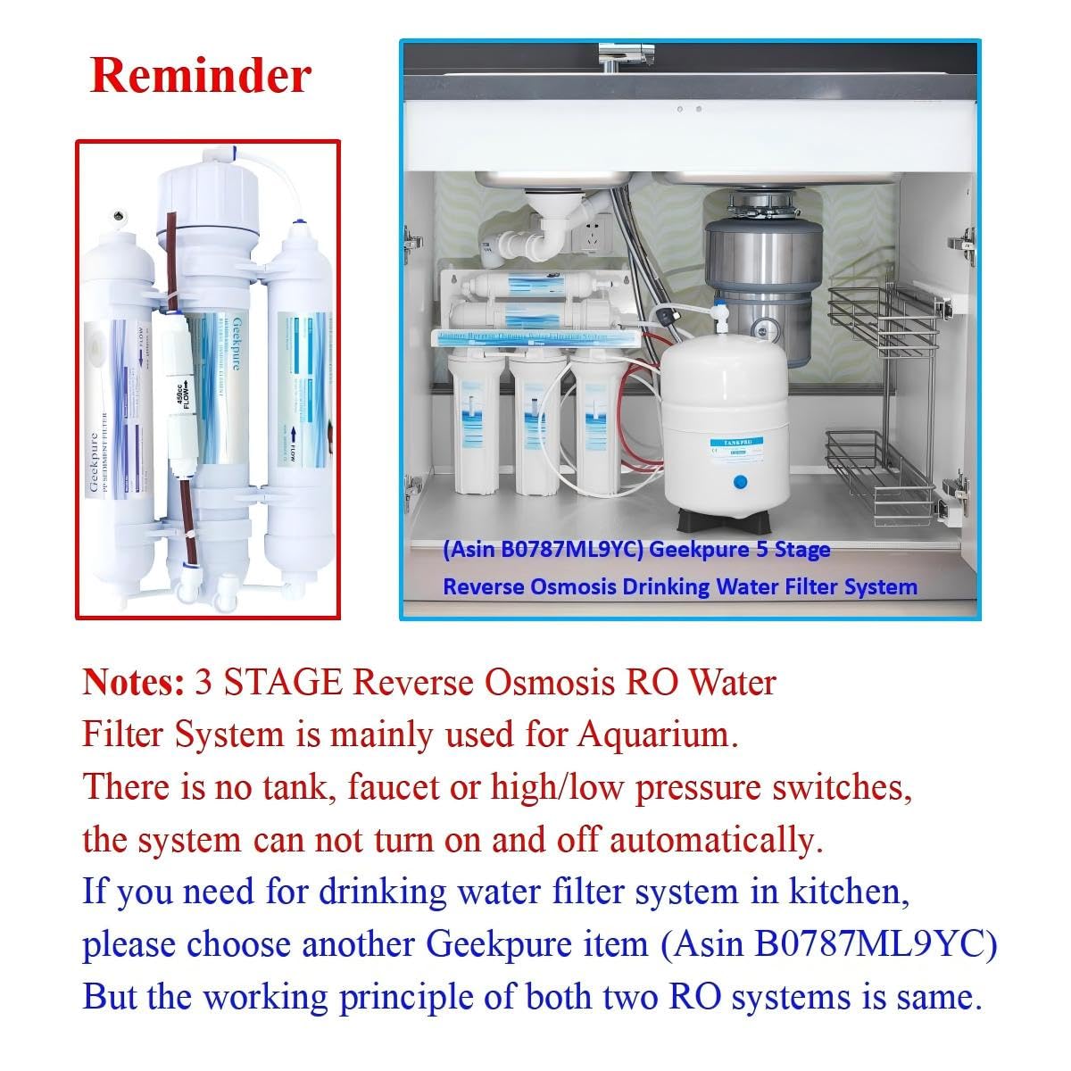 Geekpure 3 Stage Portable Reverse Osmosis Water Filter - Geekpure Official Imagery - 7