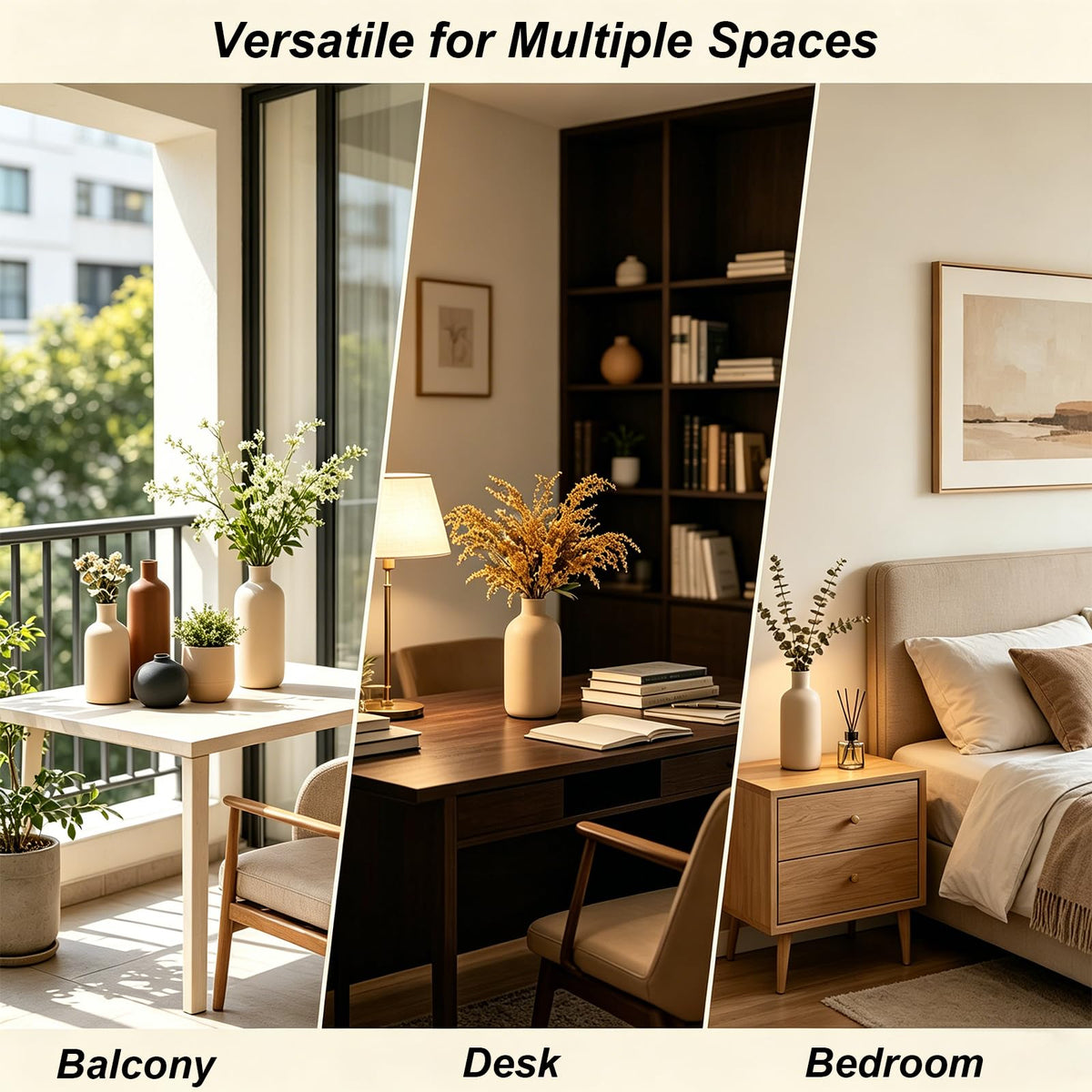 Upgraded Ceramic Vases Set for Home Decor 4 Piece Modern - EGBULL Official Imagery - 5