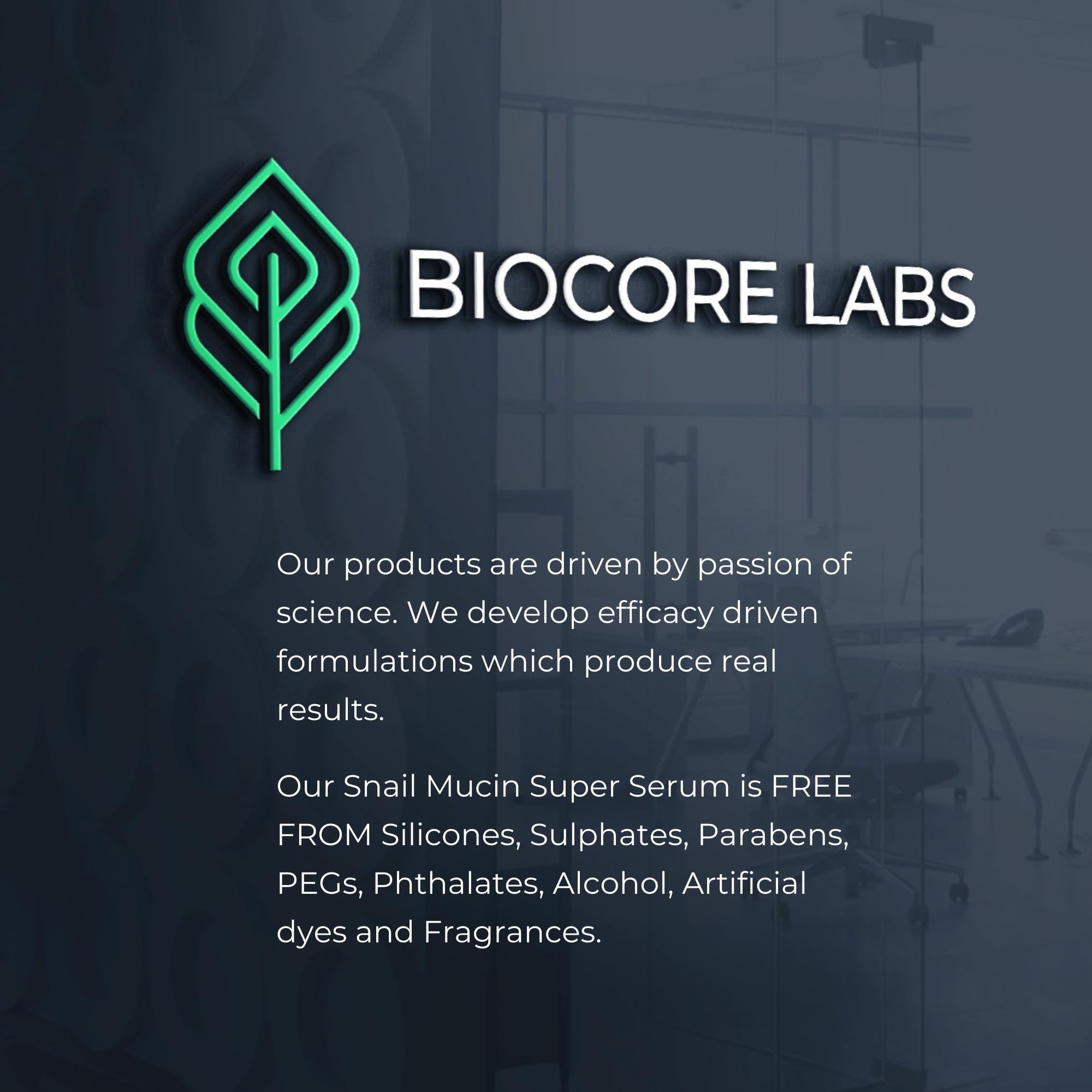 Advanced 3 IN 1 SNAIL MUCIN SUPER SERUM infused with FACELIFT - BIOCORE LABS