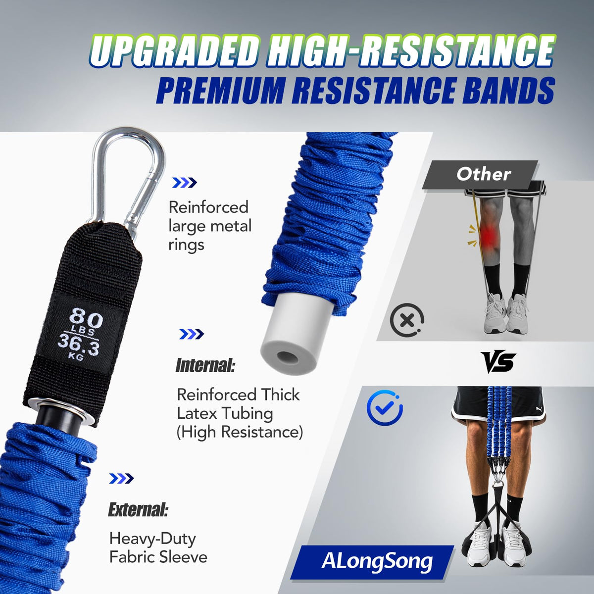 Pull Up Assistance Bands with Foot Support Pedal - ALongSong Official Imagery - 4