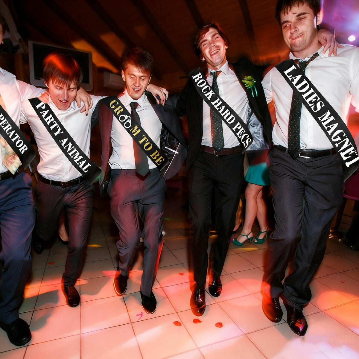 18 Pack Funny Bachelor Party Sashes Groomsmen Team Groom - CASYUNE Official Imagery - 7