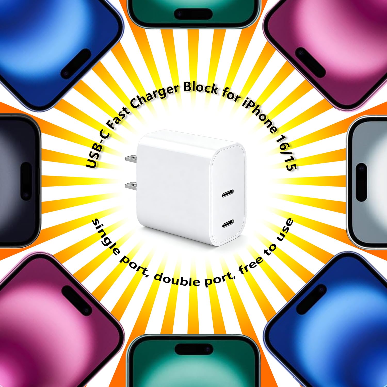 Dirsir Dual USB C Charger Block for Apple Watch 11 10 iWatch iPhone iP - View 3