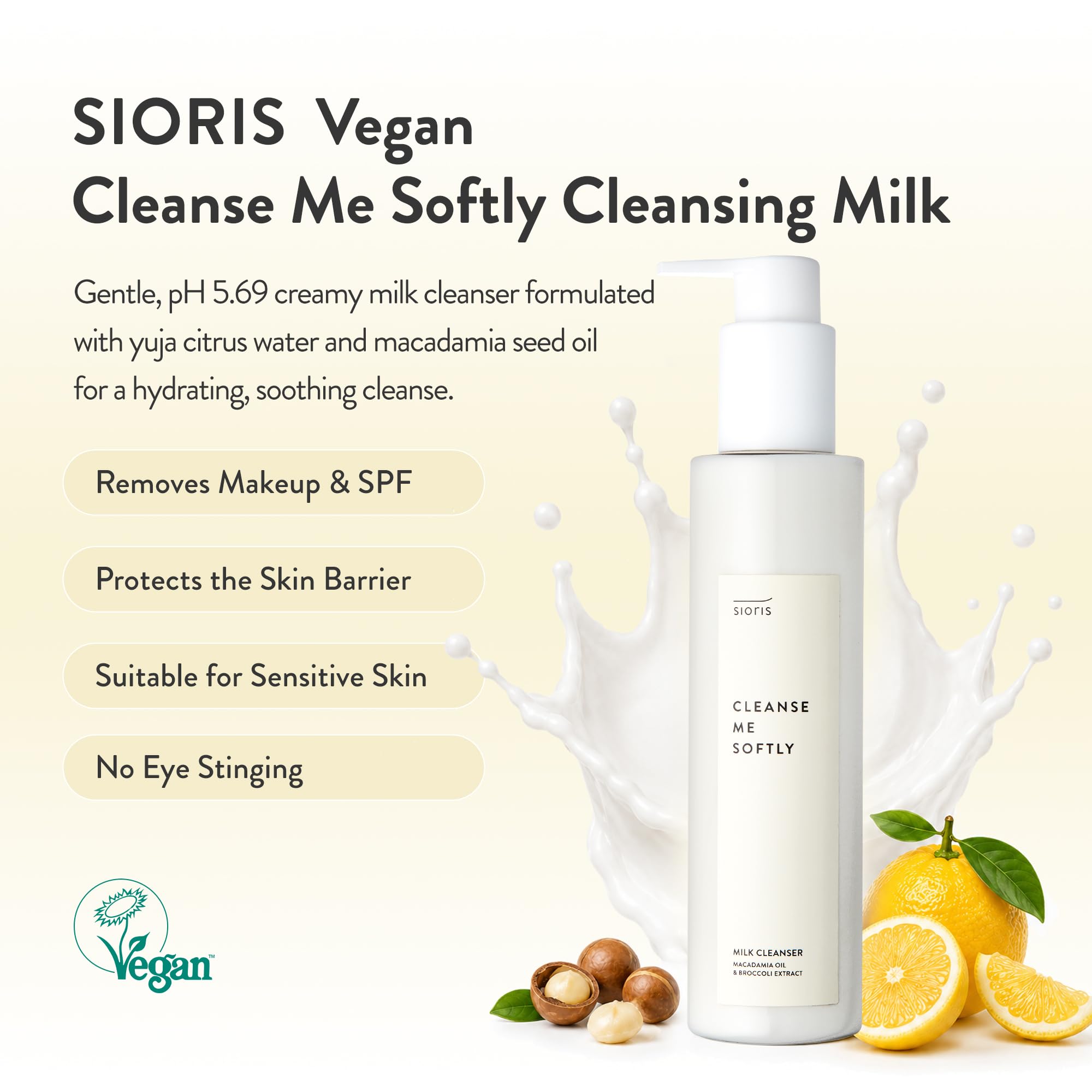 SIORIS Cleansing Milk & Makeup Remover, Korean Face Wash for Sensitive Skin - SIORIS Official Product View 3